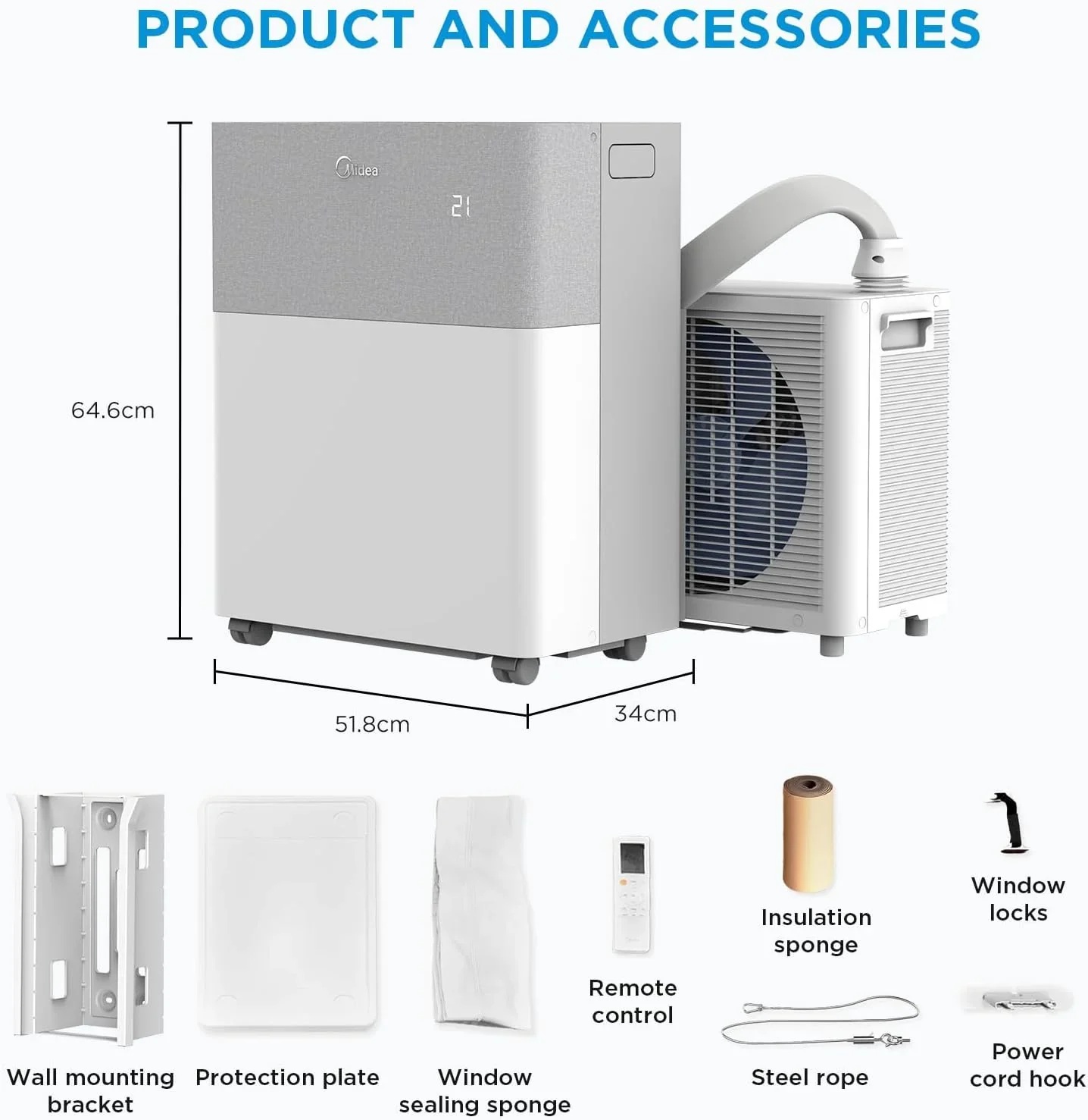 12000 BTU Portable Air Conditioner with Heat Pump, WiFi Control & Dehumidifier product image (7)