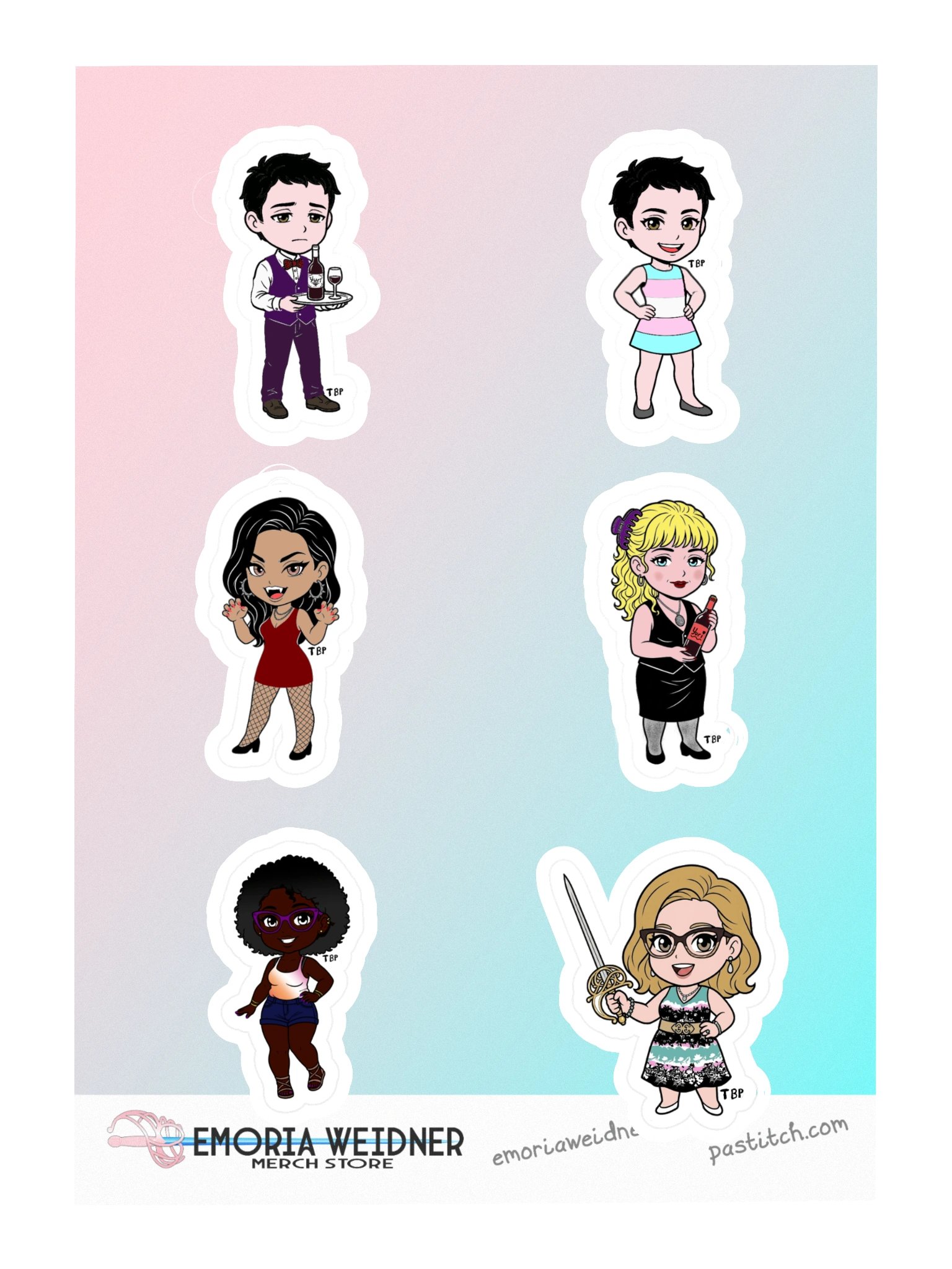 Aftertaste Cast Sticker Sheet product image (3)