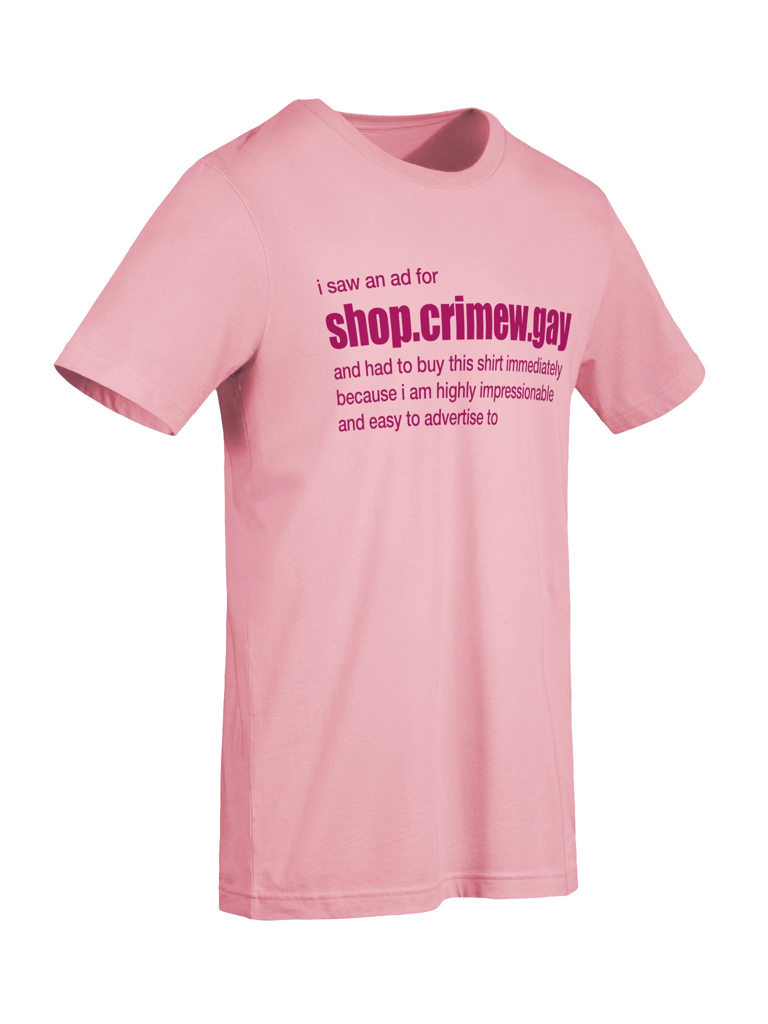 IMPRESSIONABLE CONSUMER PINK TEE product image (7)