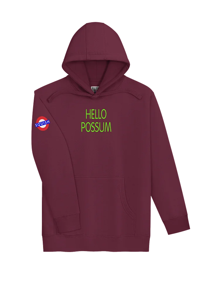 Hello Possum Graphic Hoodie - Lime Green product image (2)