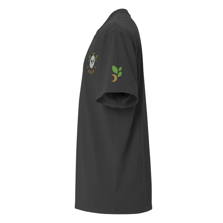 T-shirt Oversized Premium Rethaly lune masque joyeux plantes brodé product image (2)