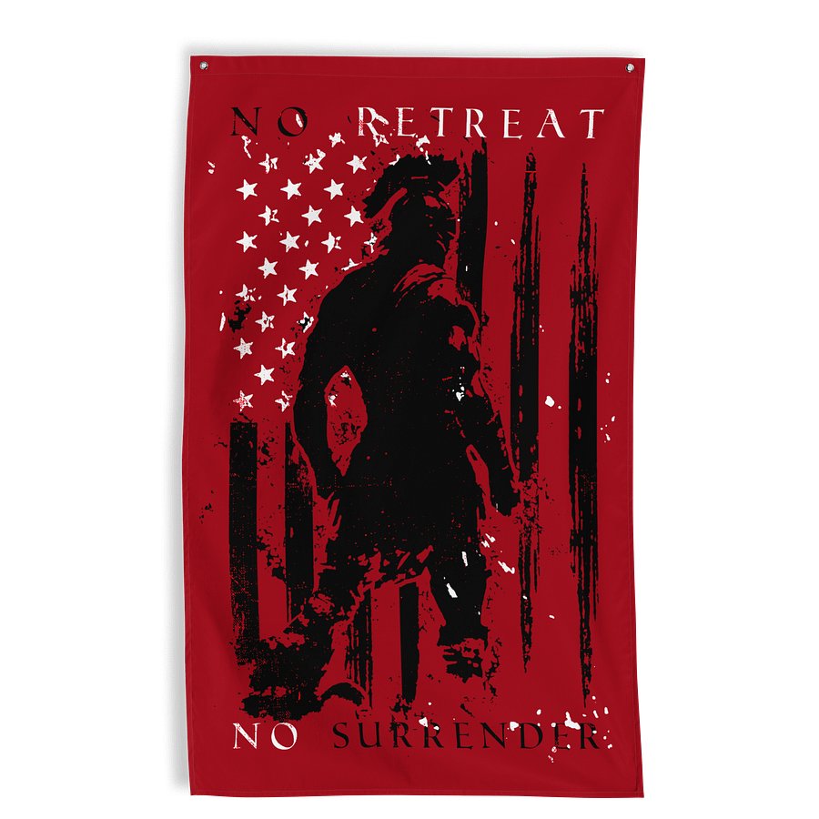 No Retreat. No Surrender. Wall Flag product image (1)