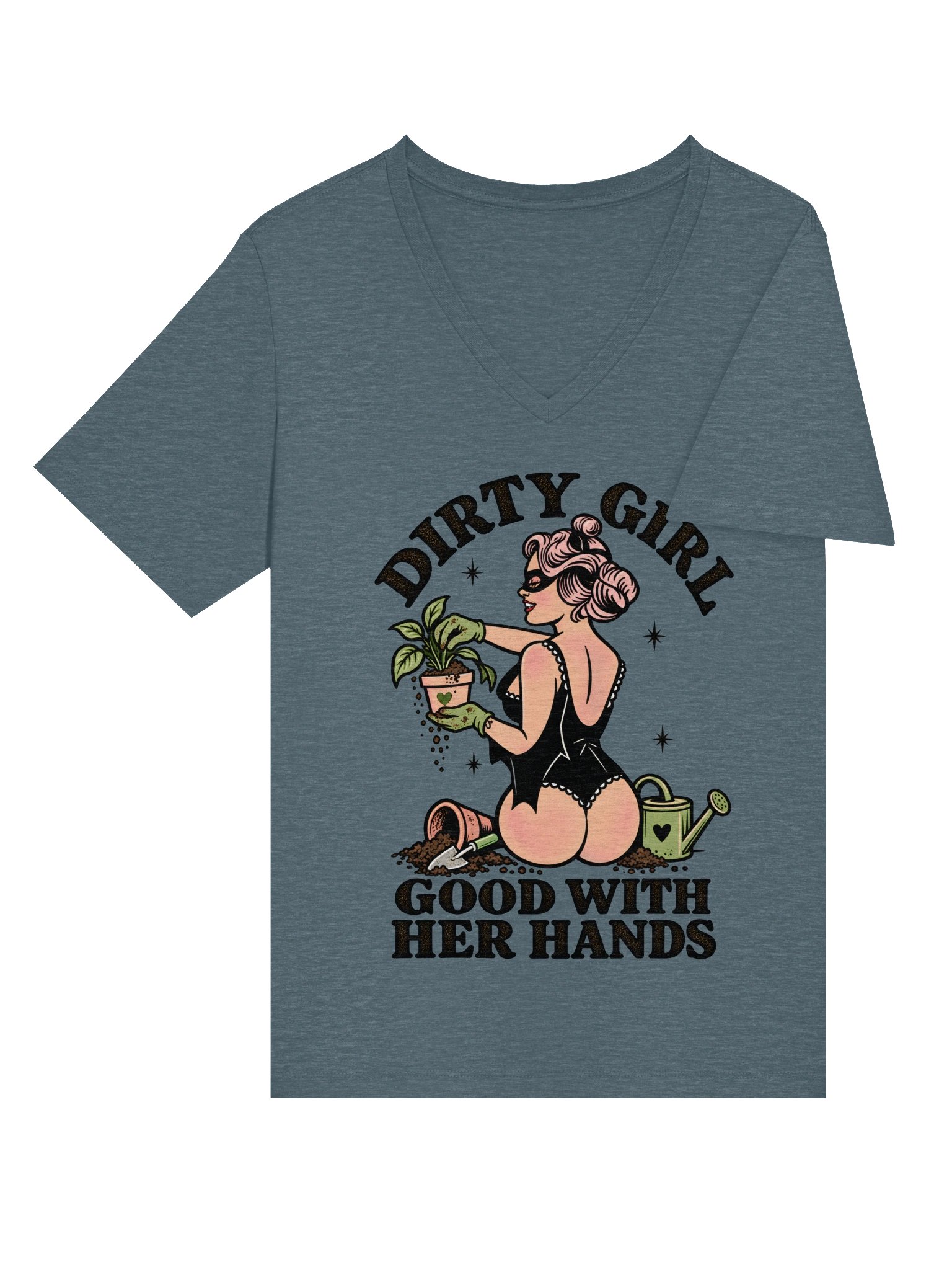 Dirty Girls Pinup V-Neck Tee product image (6)