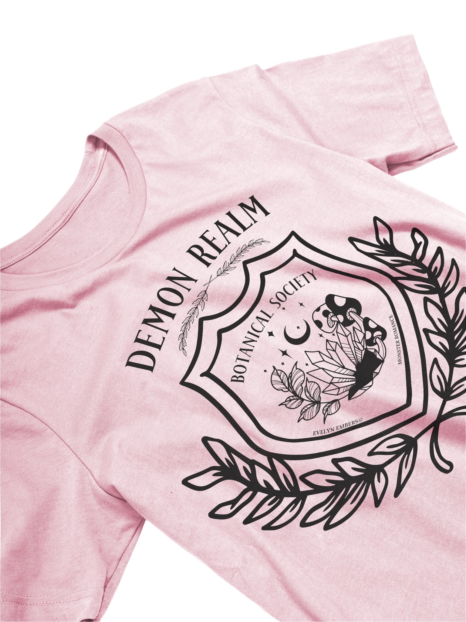 "Demon Realm Botanical Society" Bella+Canvas T-Shirt - black text on light colors product image (19)