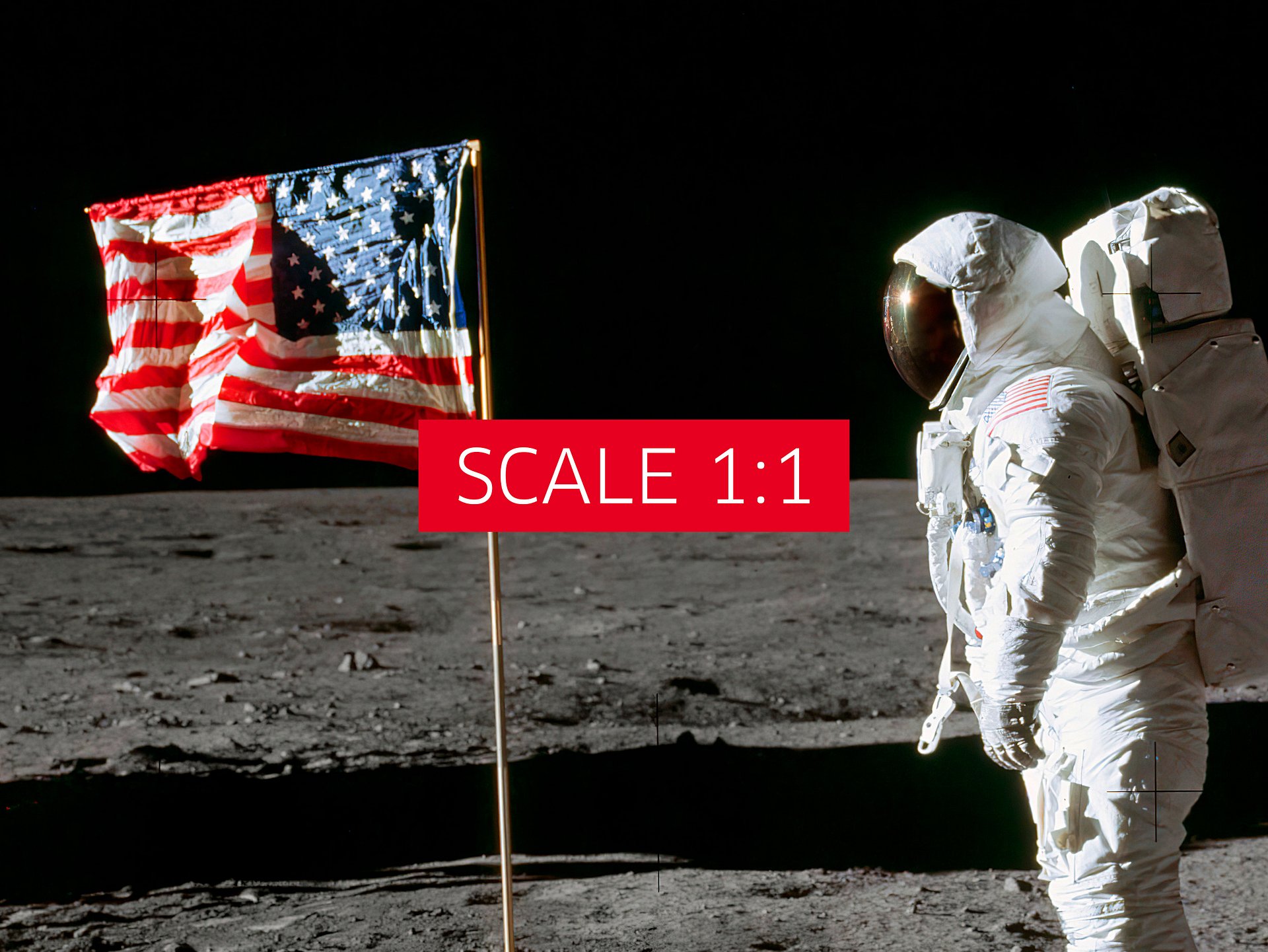 NASA Apollo 11: Edwin Aldrin and United States flag, 1969 — space poster, space art, photo poster, NASA print, space wall decor product image (5)