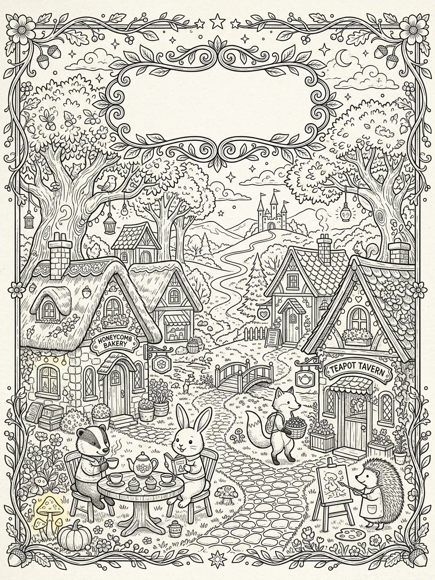 Cozy Coloring Book Fall Coloring Book Printable A Cozy Spooky Autumn Coloring Book product image (4)