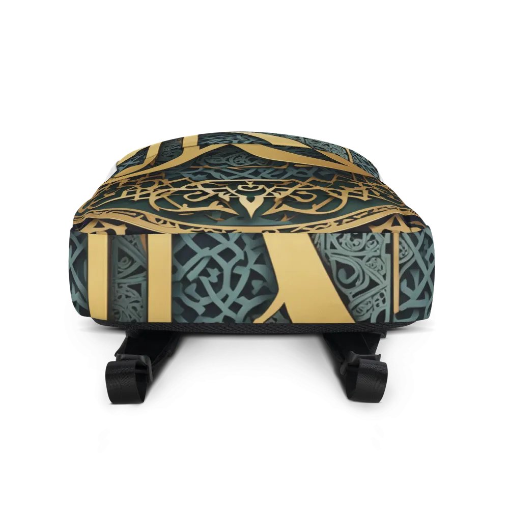 Golden Arabesque Monogram All-Over Print Backpack product image (5)