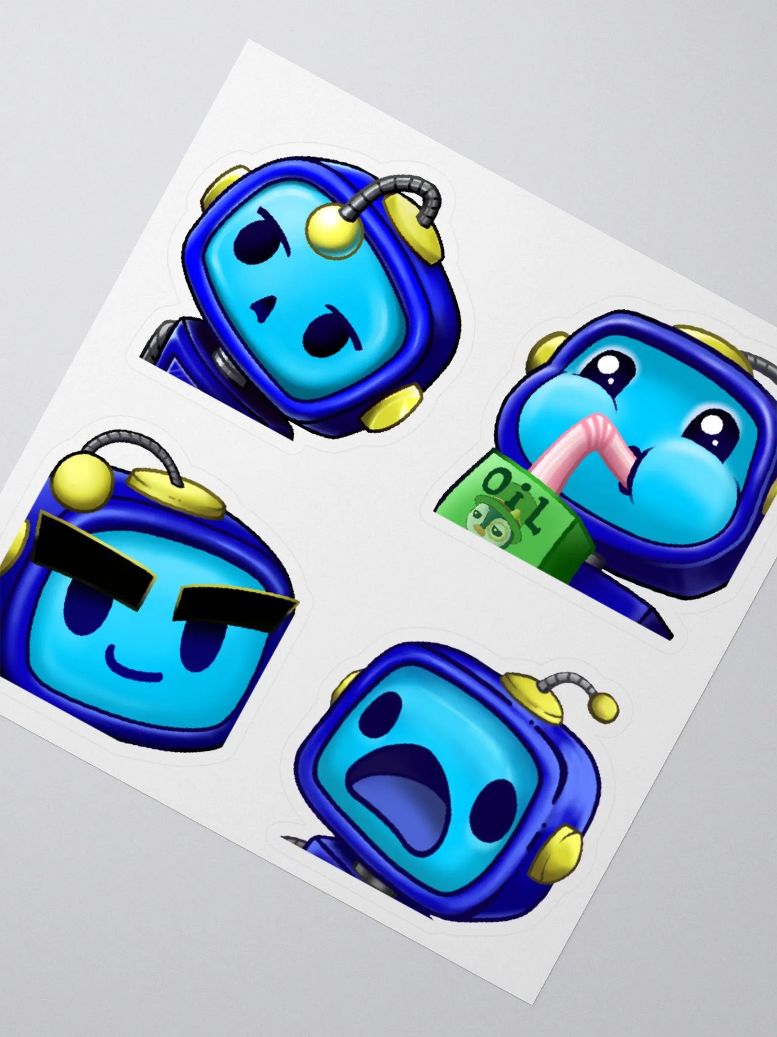 Sticker Sheet - Foxy Collection #1 (Blank, Sip, Brows, D:) product image (1)