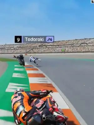 @playerpokee1 scary crash at Valencia 🥶🤣 | #motogp #motogp24 #motogp26 #thohamaingame #fypシ