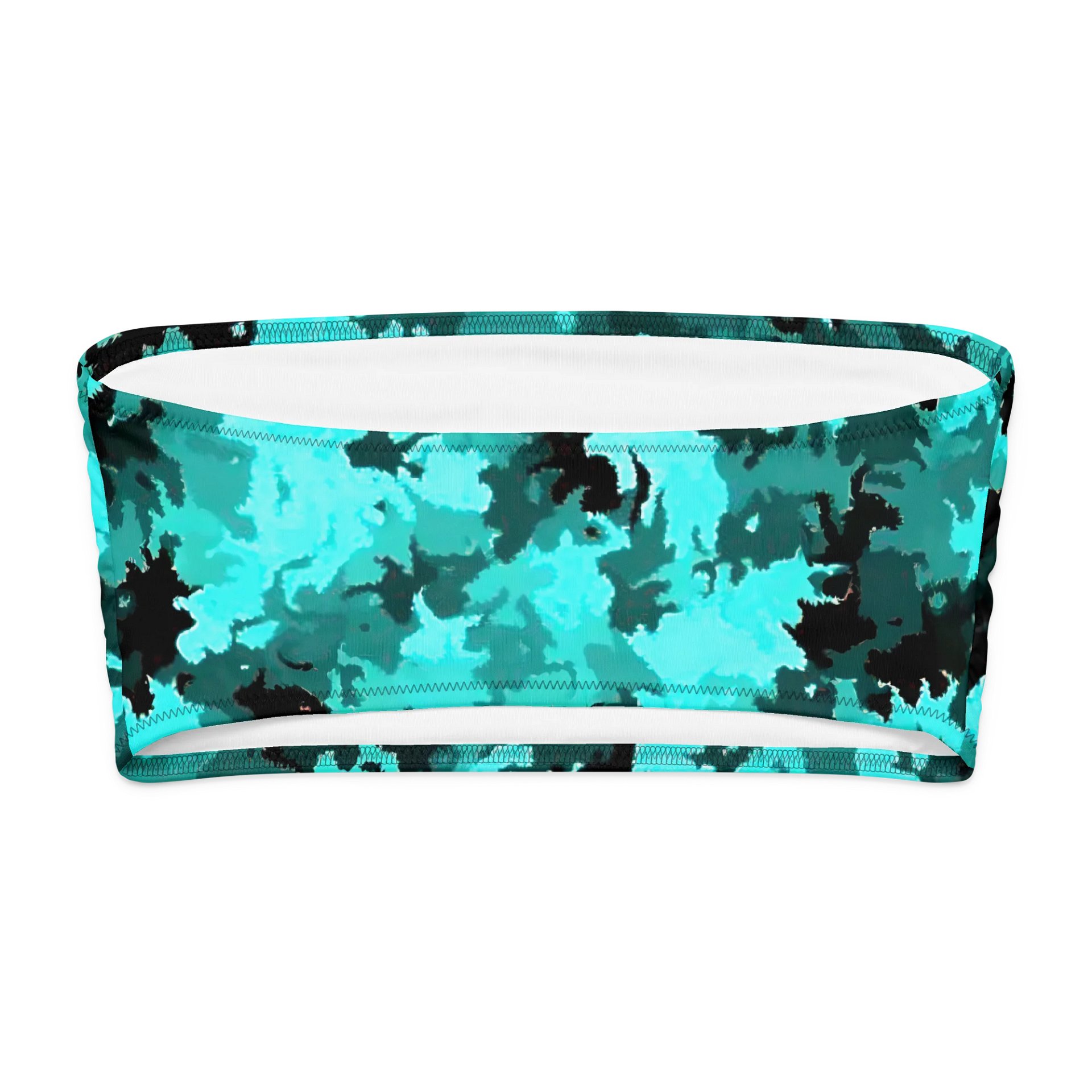 Teal Camo All-Over Bandeau Bikini product image (7)