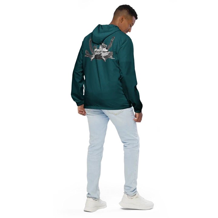 Teal Twin Anchor Titan tug Windbreaker product image (2)
