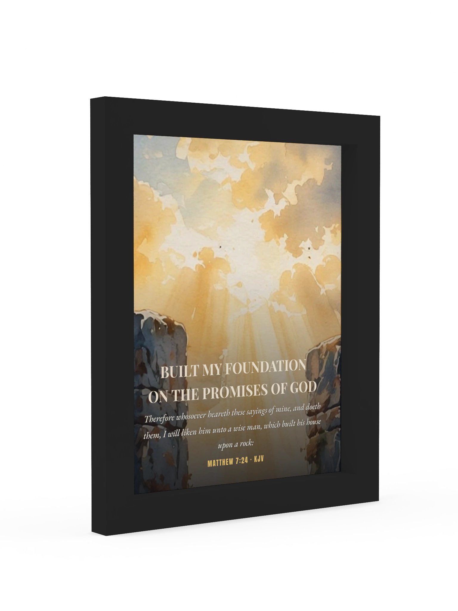 Built on the Promises — Matthew 7:24 Wall Art product image (2)