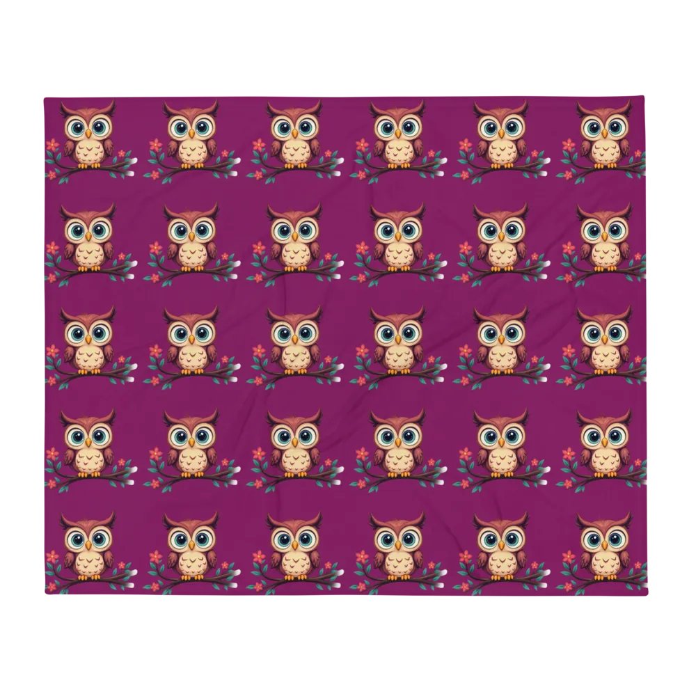 Owl Grid Throw Blanket product image (1)