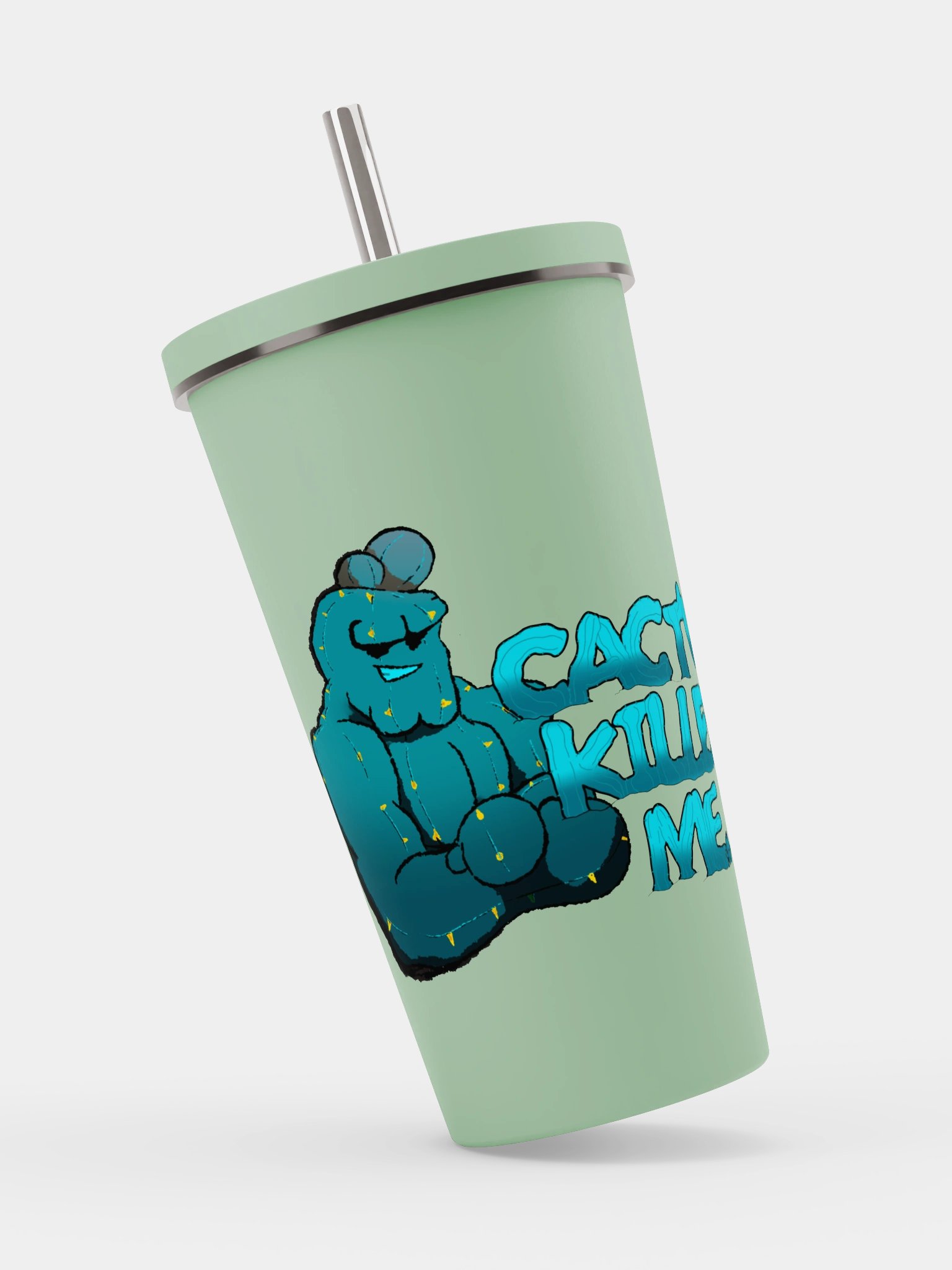 Cactus Killed Me Insulated Cup with Straw product image (2)