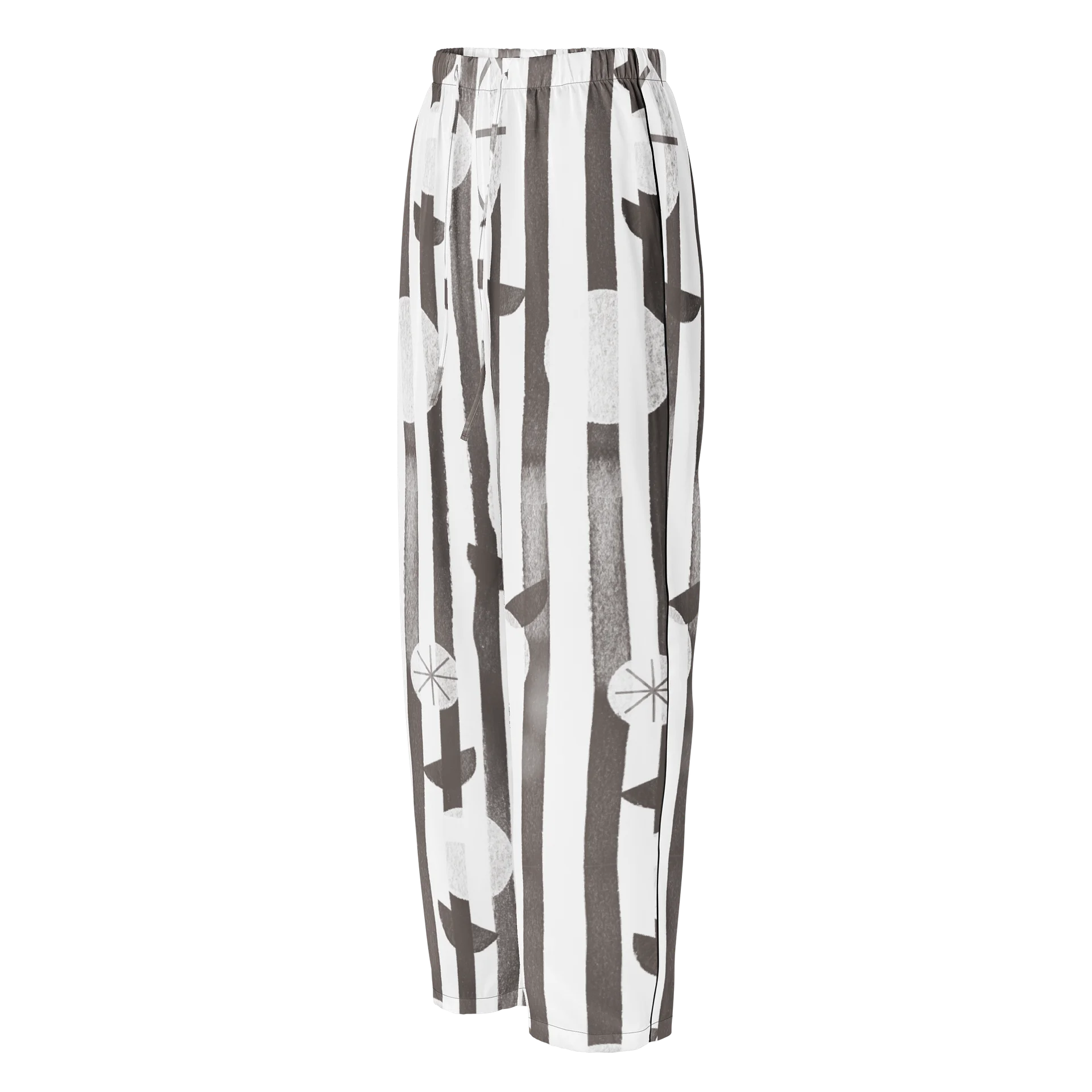 Monochrome Orbit All-Over Print Pajama Pants product image (1)