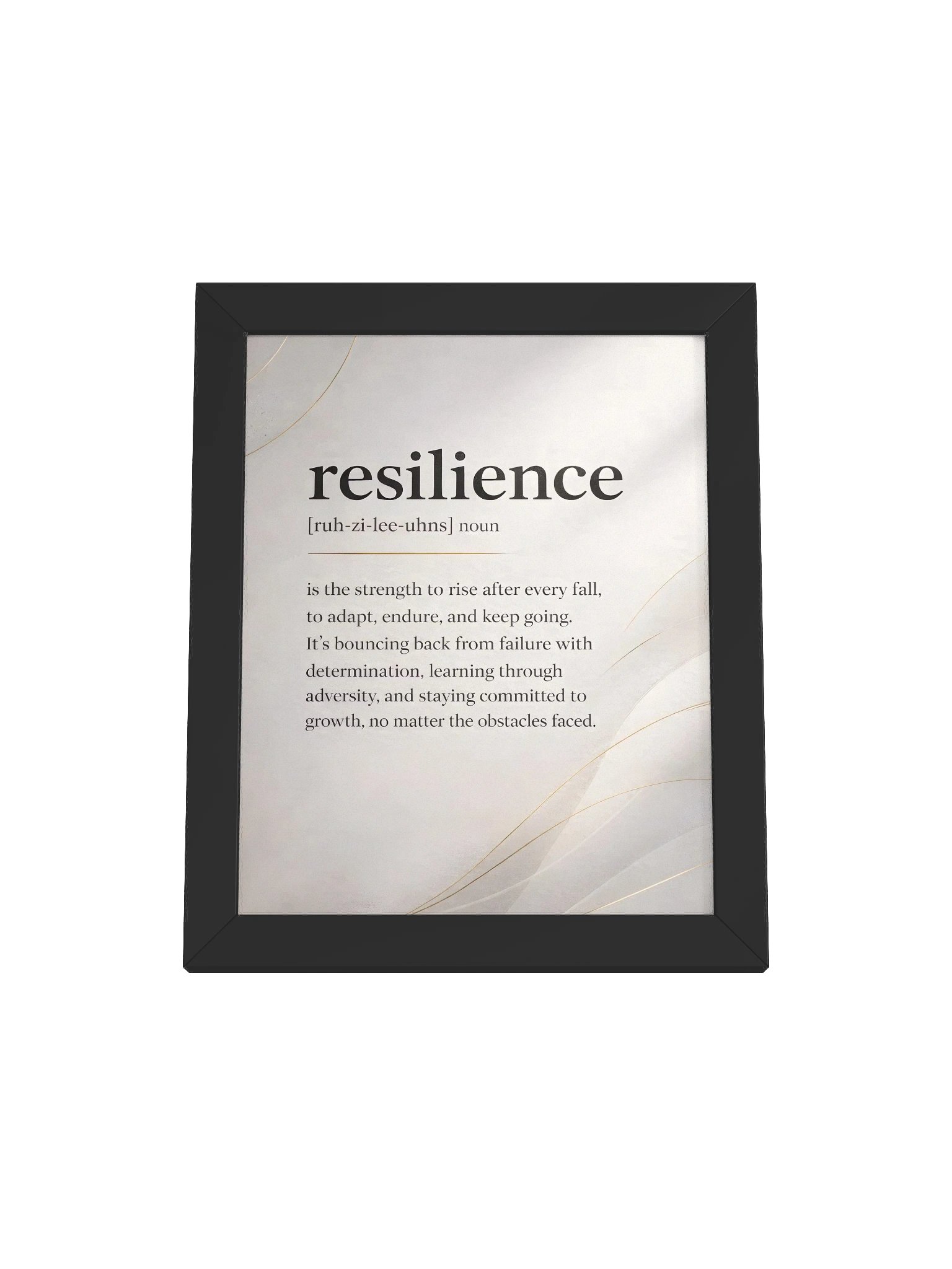 Resilience Definition Wall Art – Minimalist Motivational Quote Print for Modern Home & Office Decor product image (10)