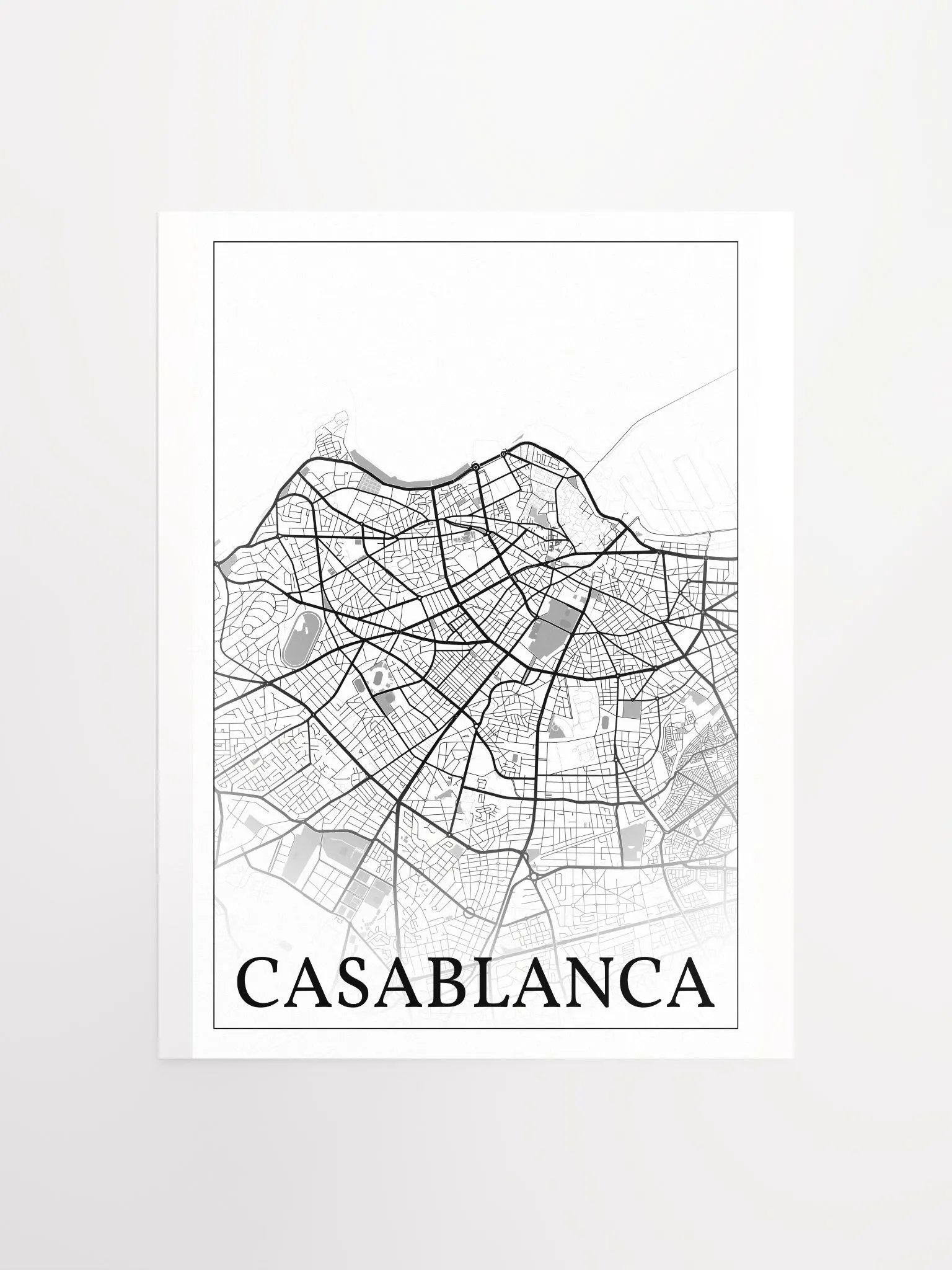 Casablanca, Morocco, city map print product image (4)