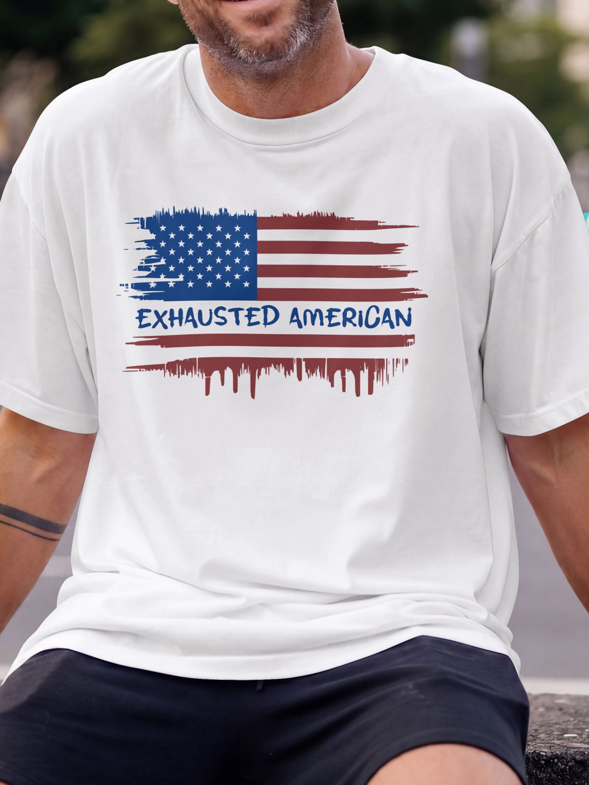Exhausted American Tshirt product image (1)