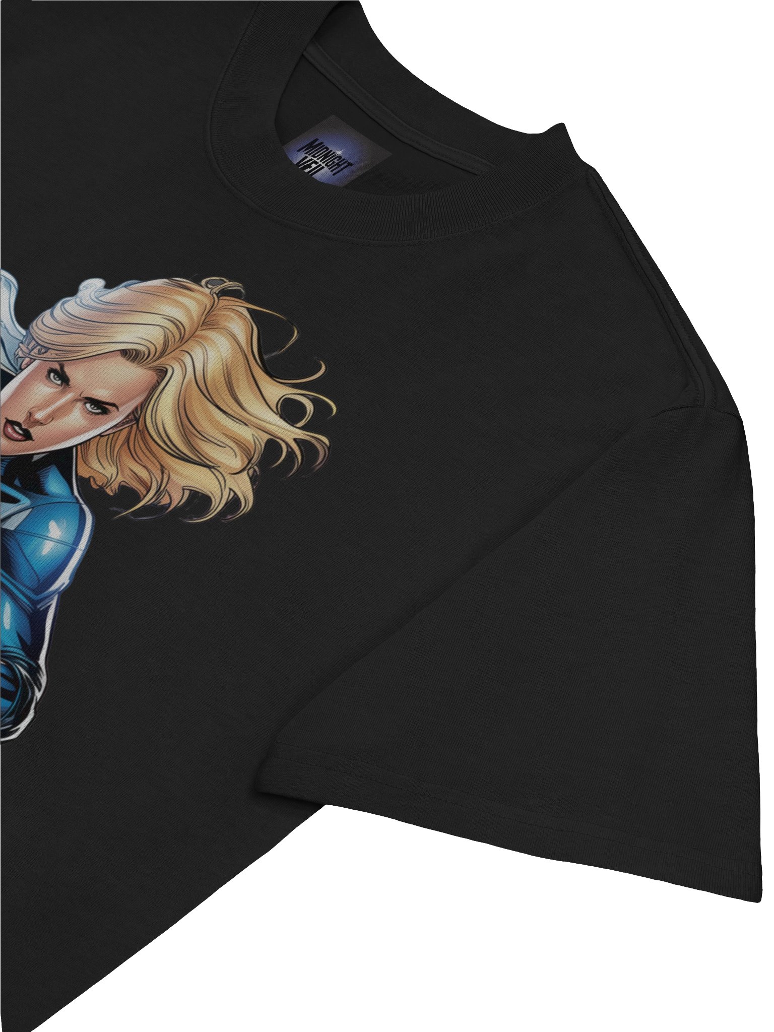 Invisible Woman Ethereal Surge Oversized Faded T-Shirt – Phantom Power Pulse product image (7)