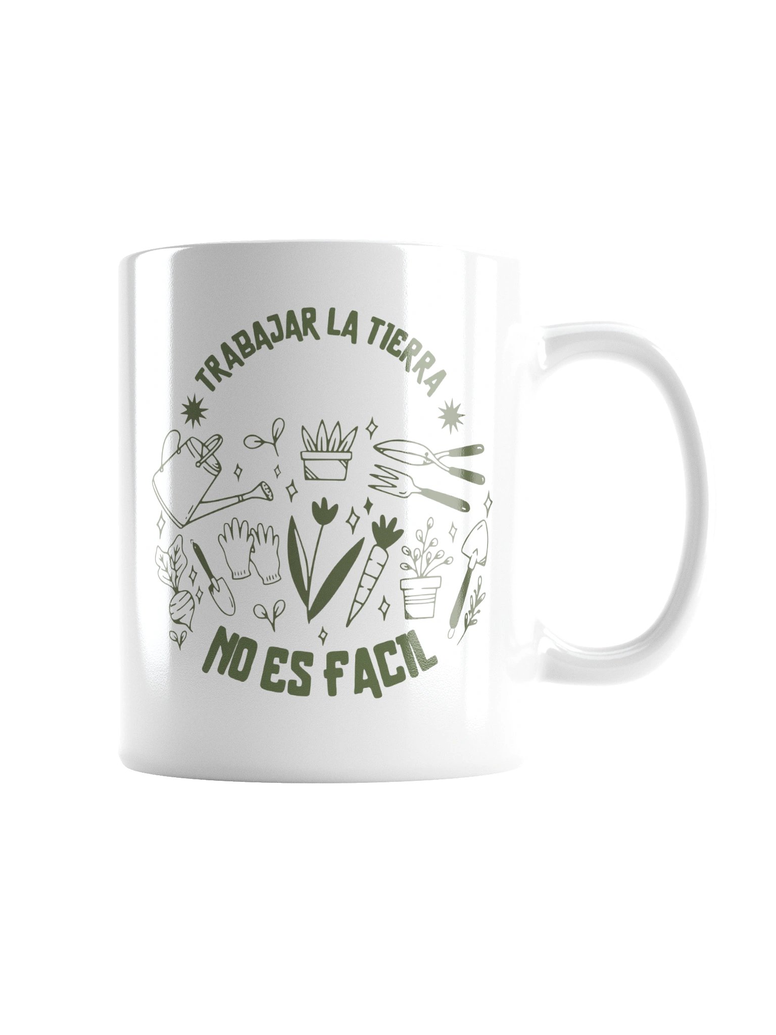 Taza Trabajar la Tierra No Es Fácil | Taza de Jardinería Divertida | Regalo Original para Huertero product image (3)
