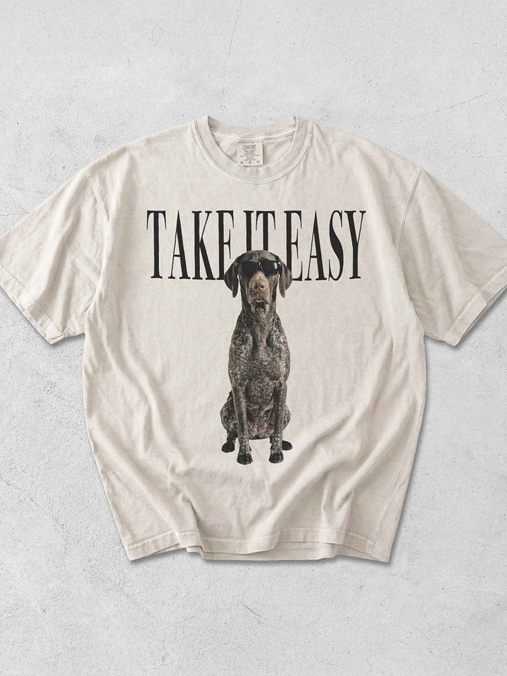Take It Easy '90s Pop Vintage-Style T-Shirt for German Shorthaired Pointer(Liver Roan) Owners product image (1)