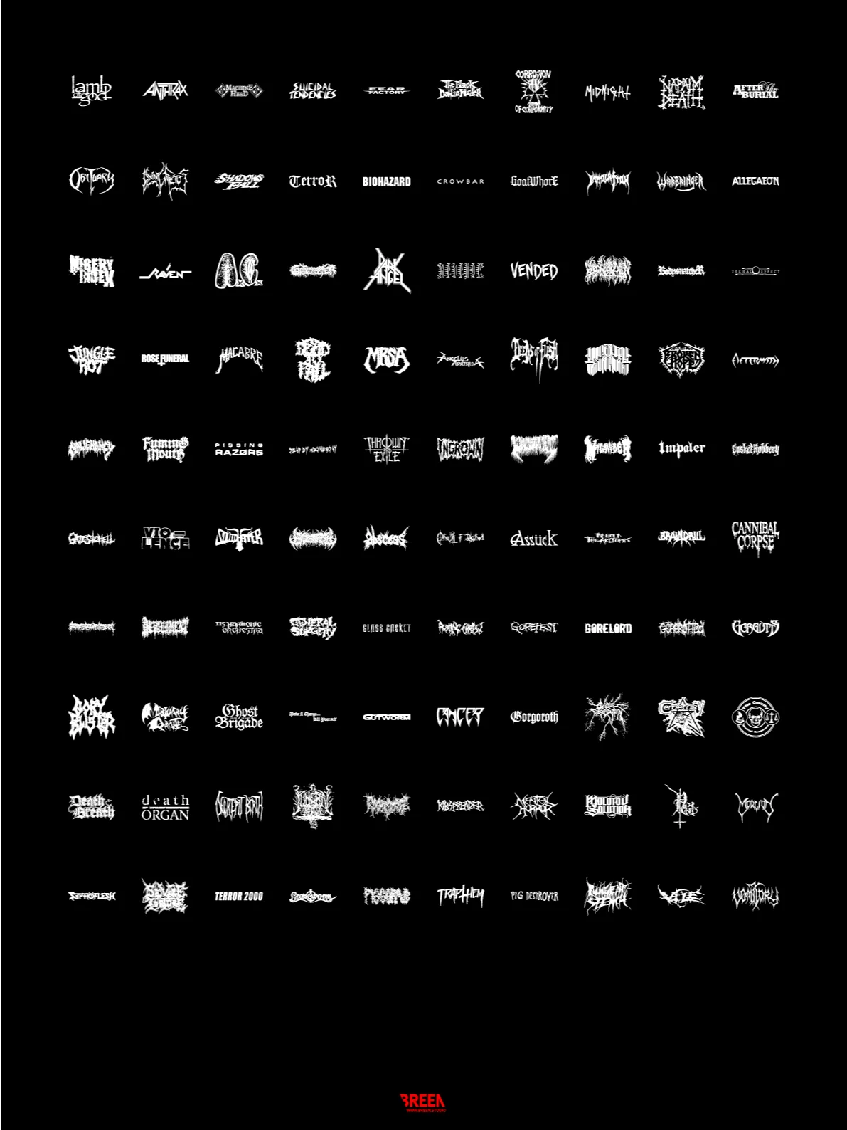 Black Metal Band Logos product image (1)