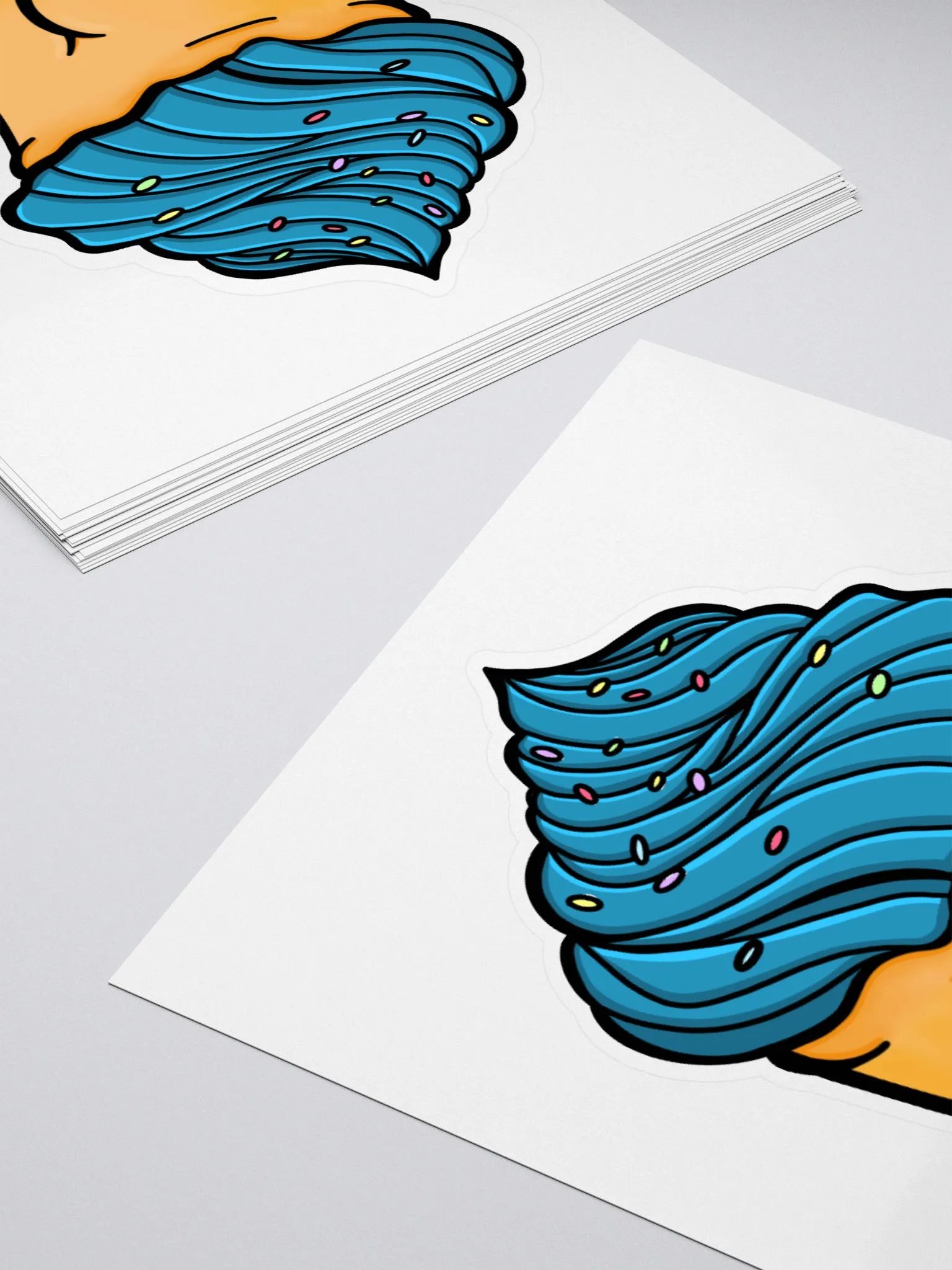 AuronSpectre Cheeky Cupcake Sticker - Blue product image (4)