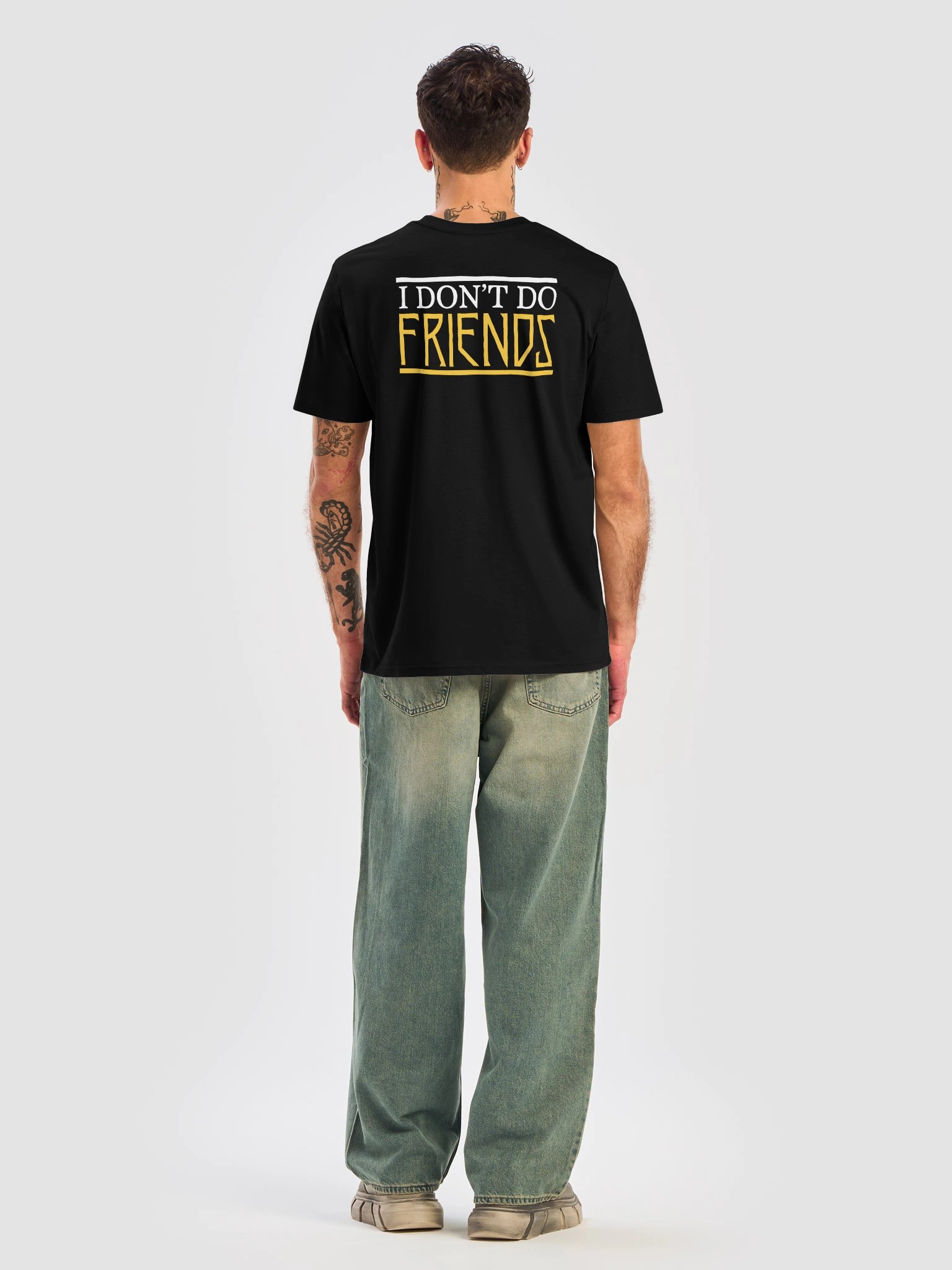 I DON'T DO FRIENDS (family only) OTHALA ORGANIC TEE product image (4)
