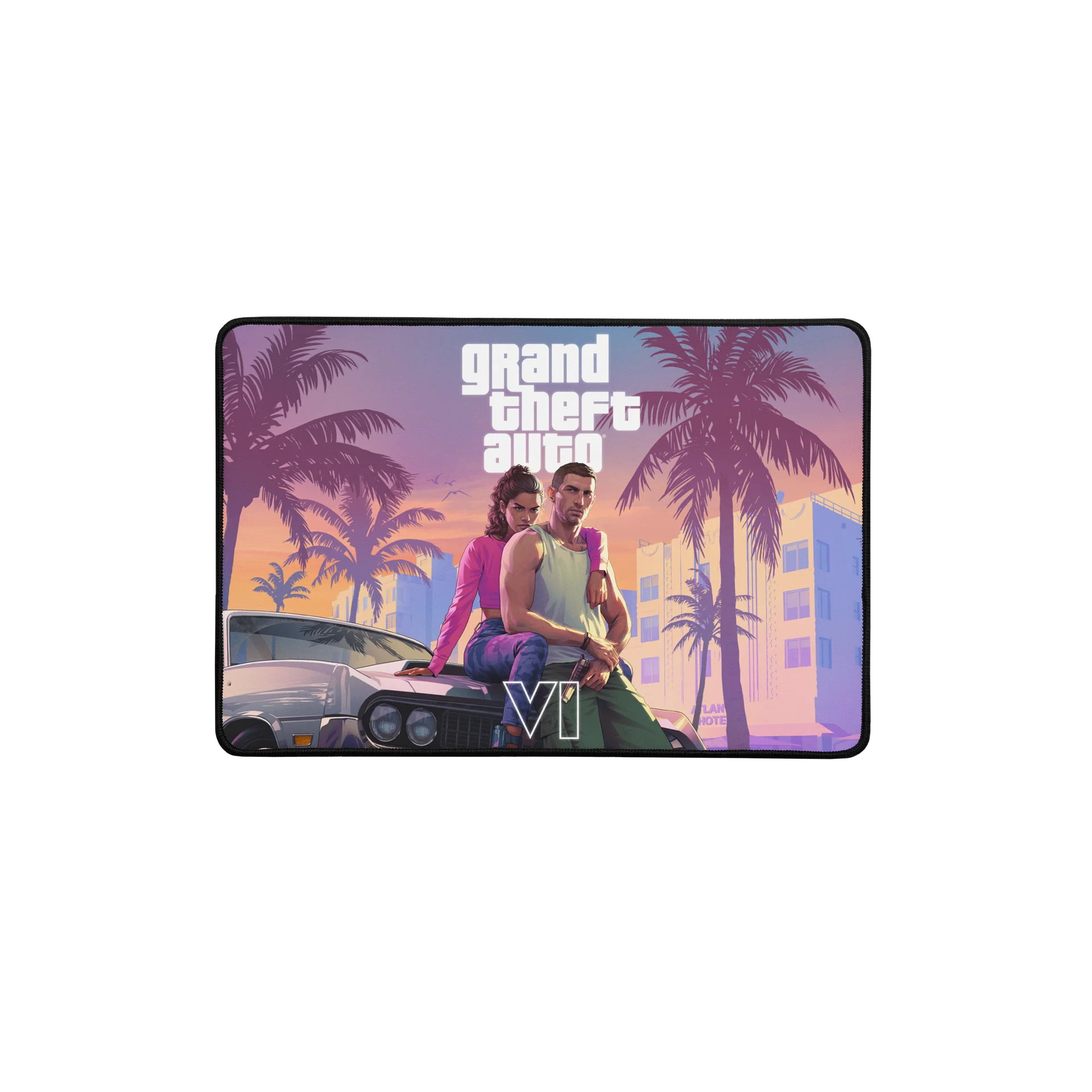 GTA 6 Large Gaming Desk Mat | GTA VI Extra Large Desk Mat for Gaming Mouse & Keyboard - Jason & Lucia Fan Artwork product image (2)