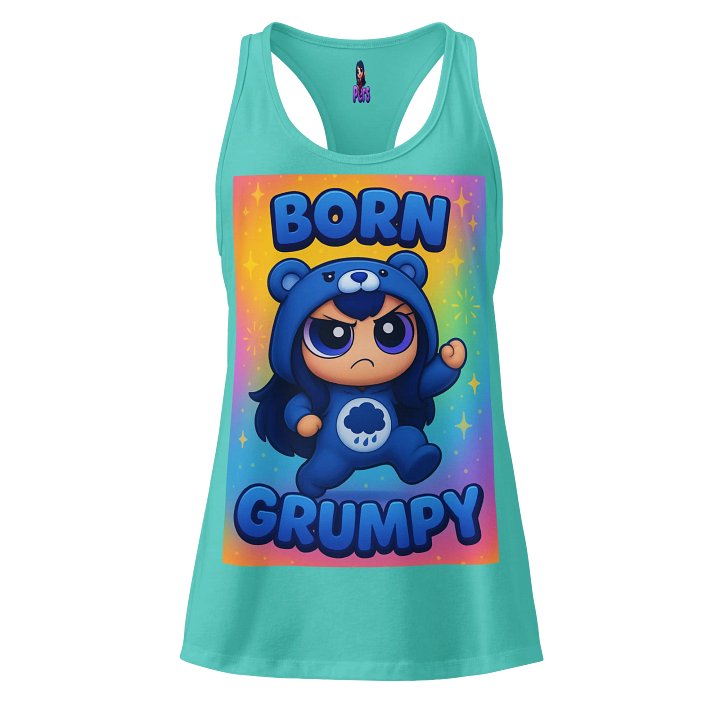 Born Grumpy Rainbow Racerback Tank product image (13)