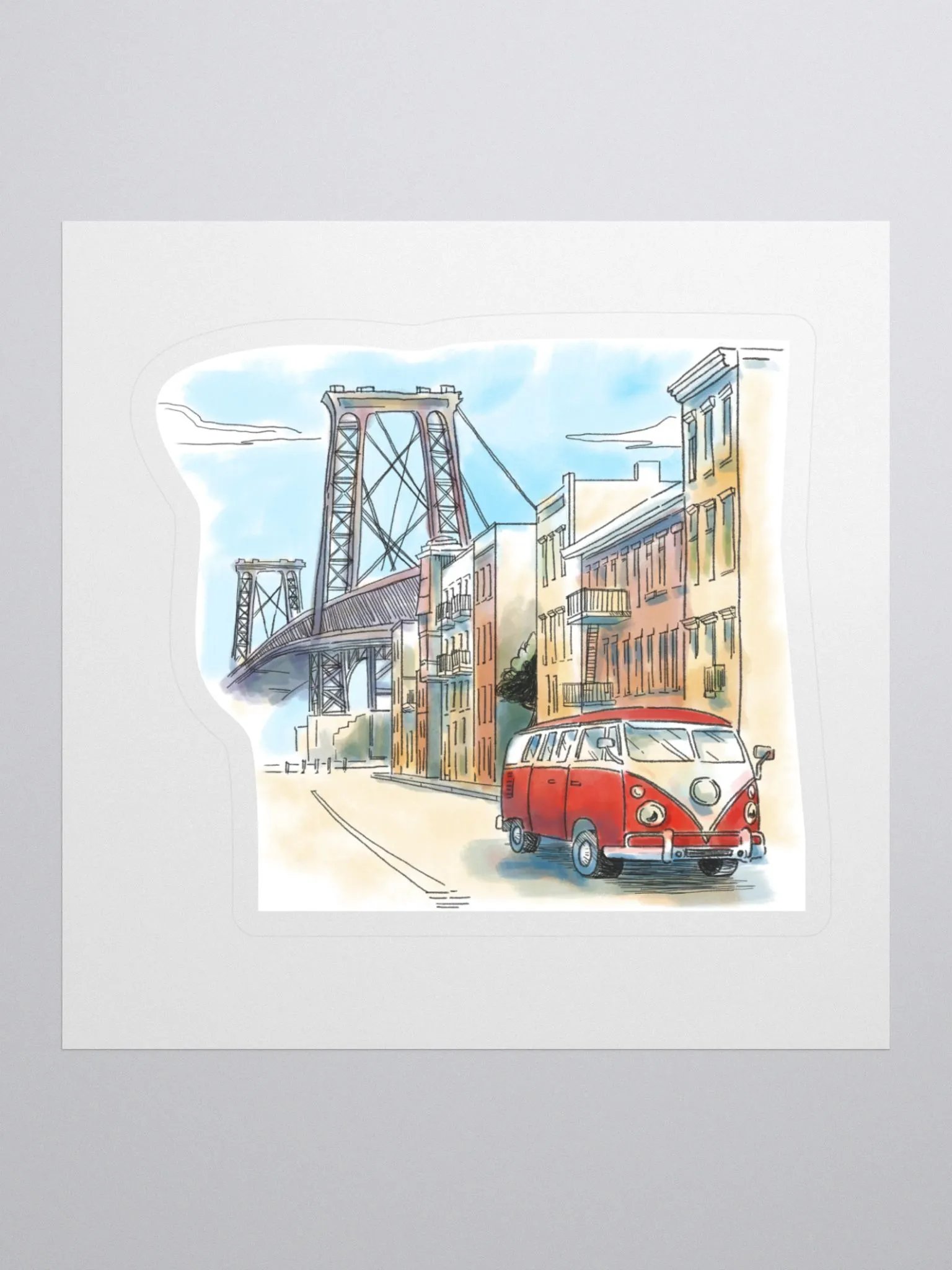 Sticker of Williamsburg Bridge product image (1)