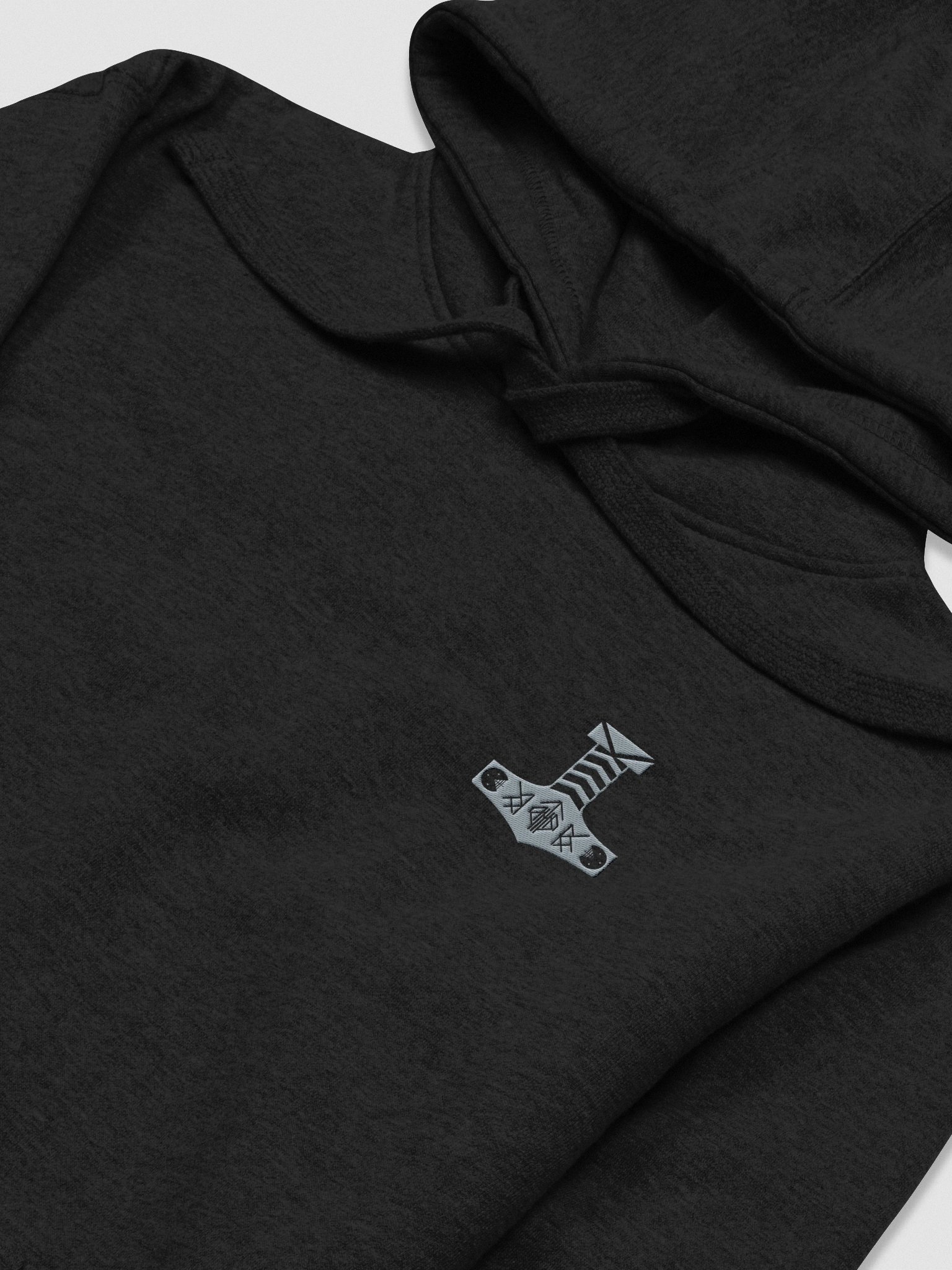 Mjölner with Bindrunes - Hoodie (Silver) product image (3)