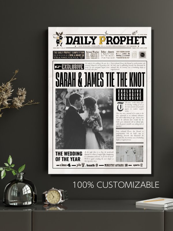 Magical Wedding Newspaper 100% Customizable Template Bundle product image (6)