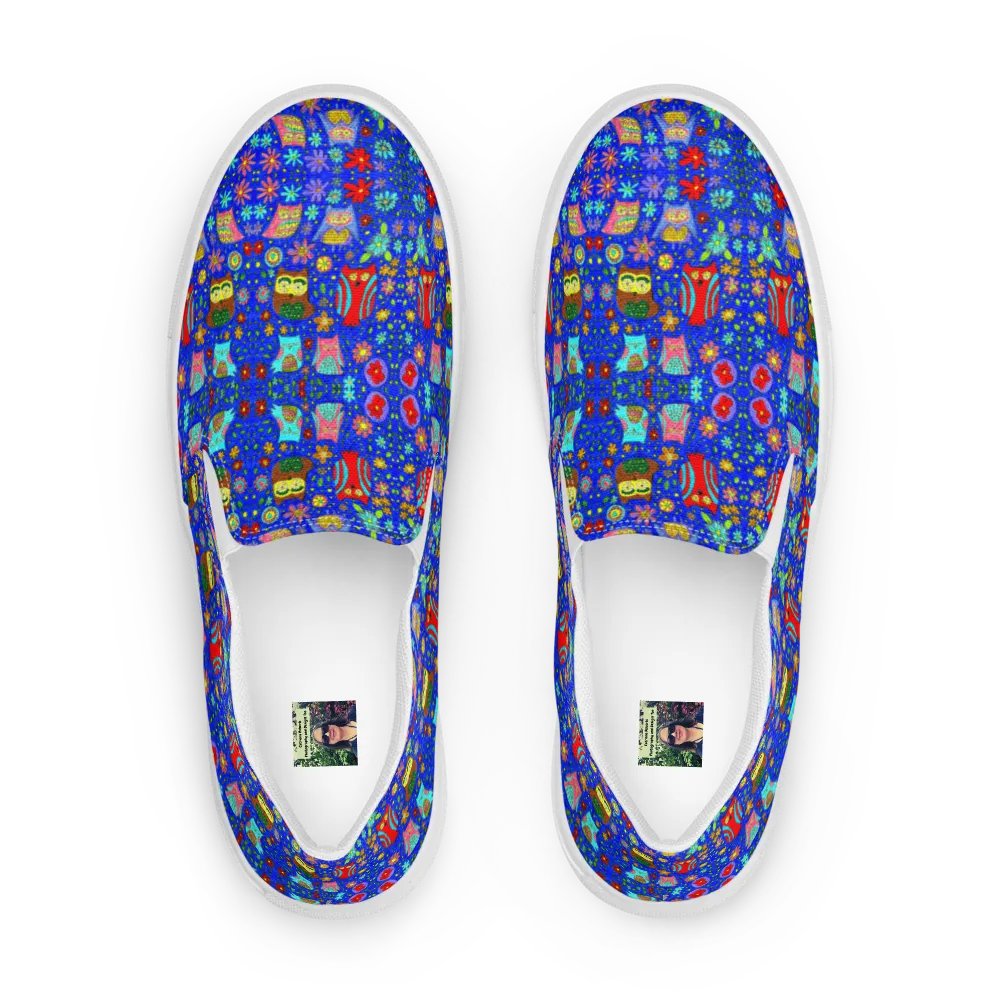 Colourful Owls Kaleidoscope Men's Canvas Shoes product image (2)