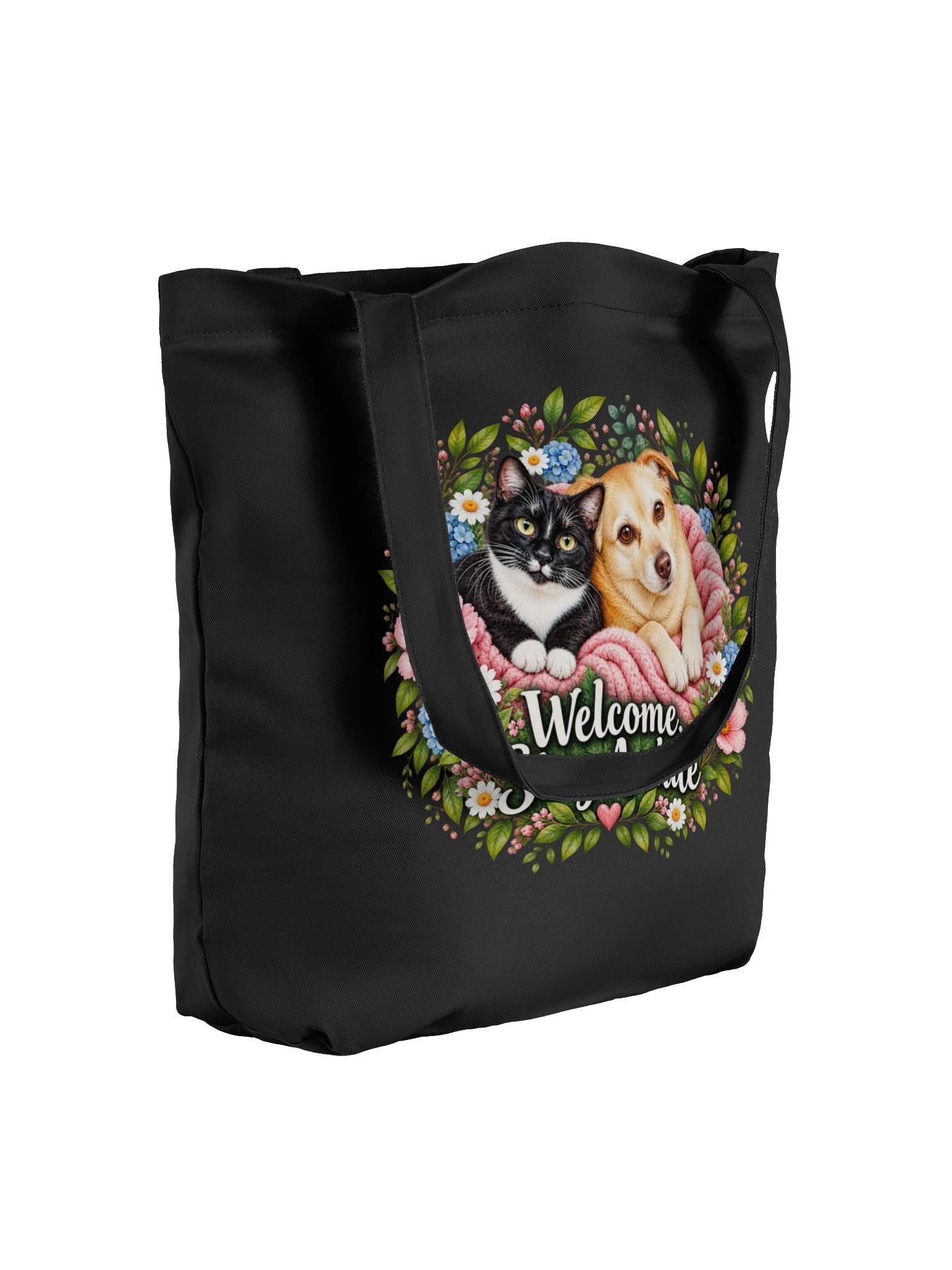 Welcome, Stay Awhile Floral Cat & Dog Tote Bag product image (8)