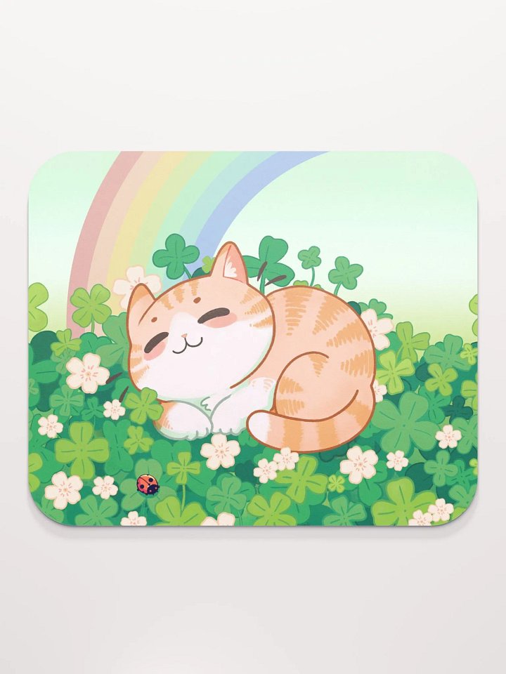 Lucky cat St. Patrick Irish charm - mouse pad product image (2)