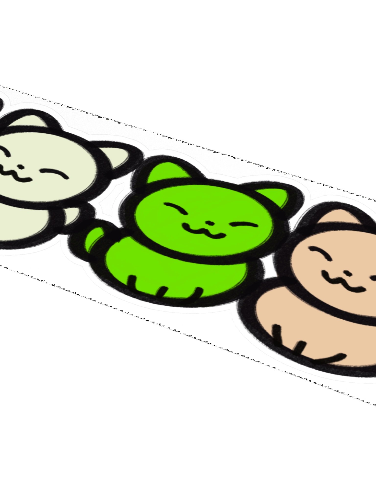 Long Chibi Sub Kitties Sticker product image (4)