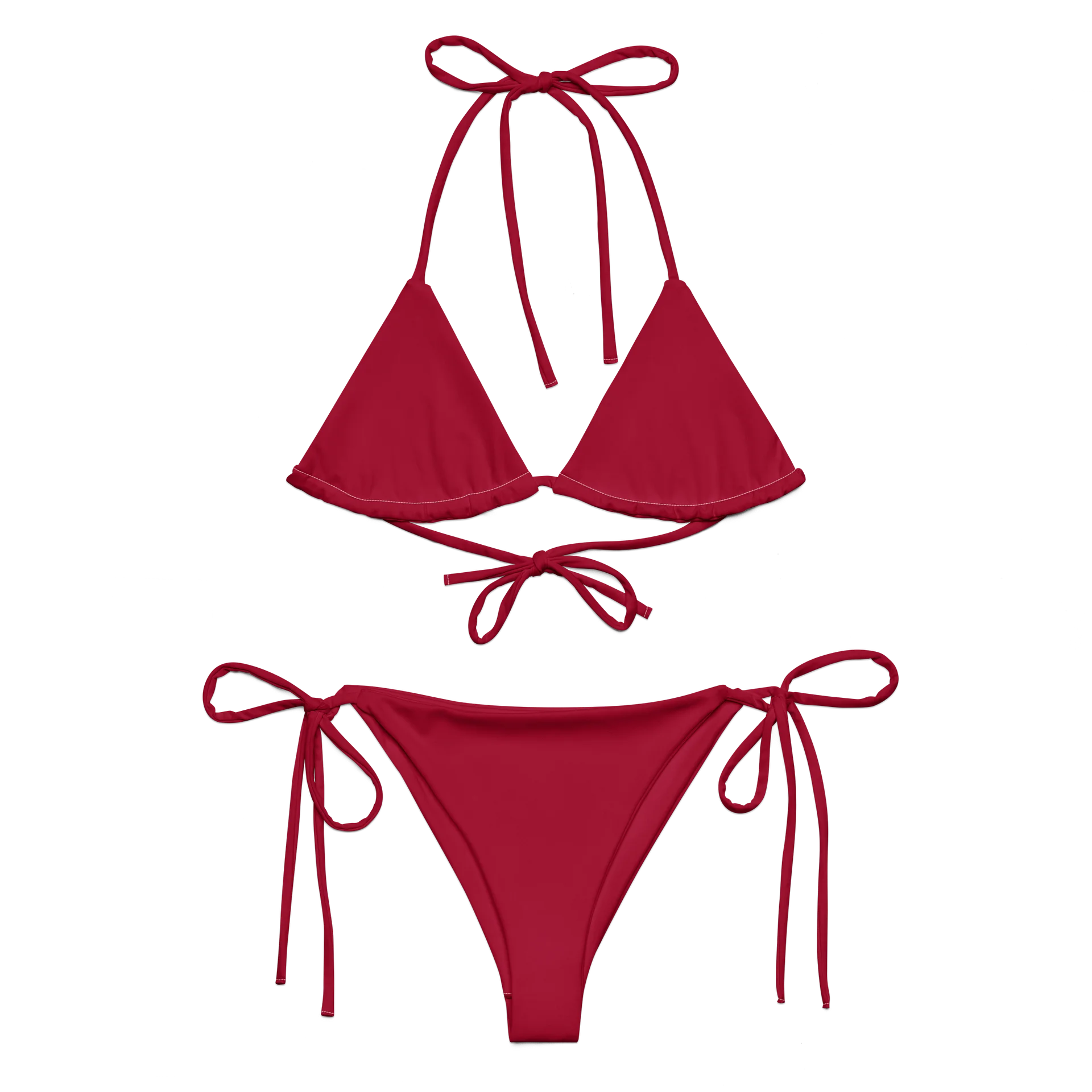 His House String Bikini Set - Red product image (9)
