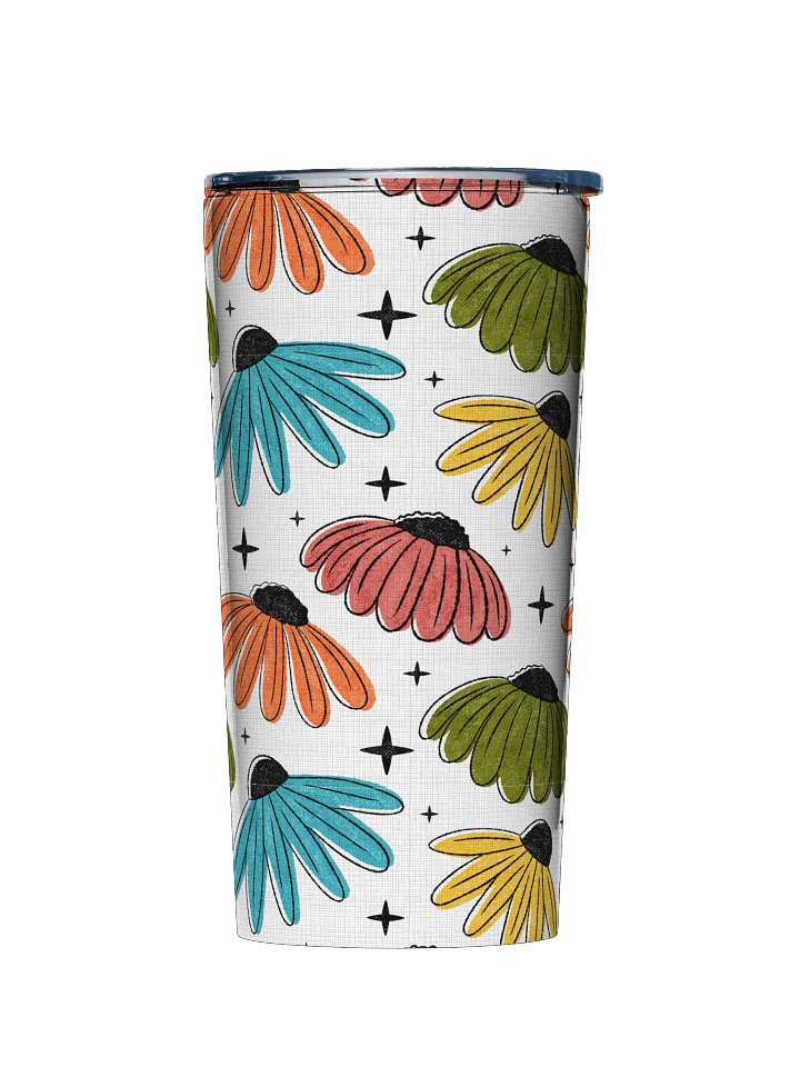 Retro Halftone Coneflowers 20oz Stainless Steel Tumbler product image (1)