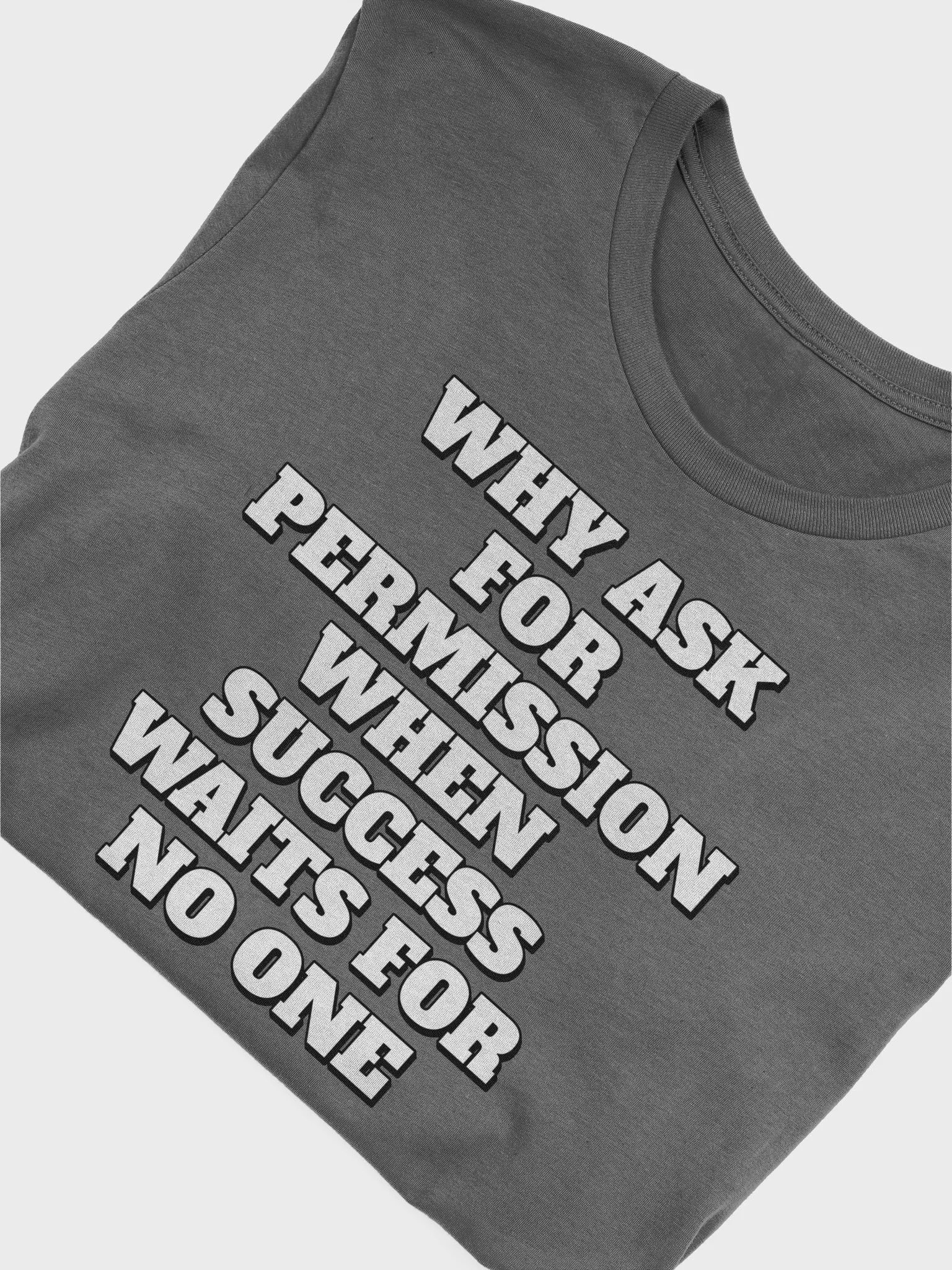 Why Ask For Permission When Success Waits For No One - Motivational T-shirt product image (2)