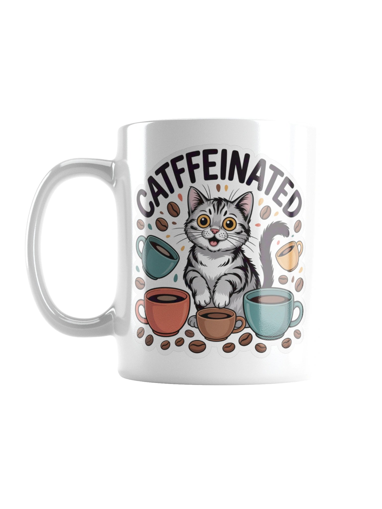 Catffeinated Funny Cat Coffee Mug – Perfect for Coffee Addicts product image (1)