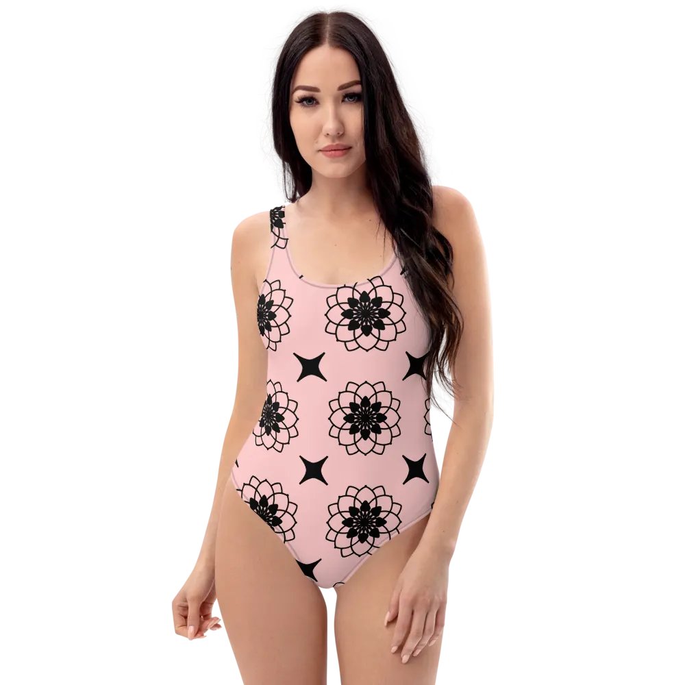 Gorgeous Blush and Black Pattern Swimsuit product image (6)