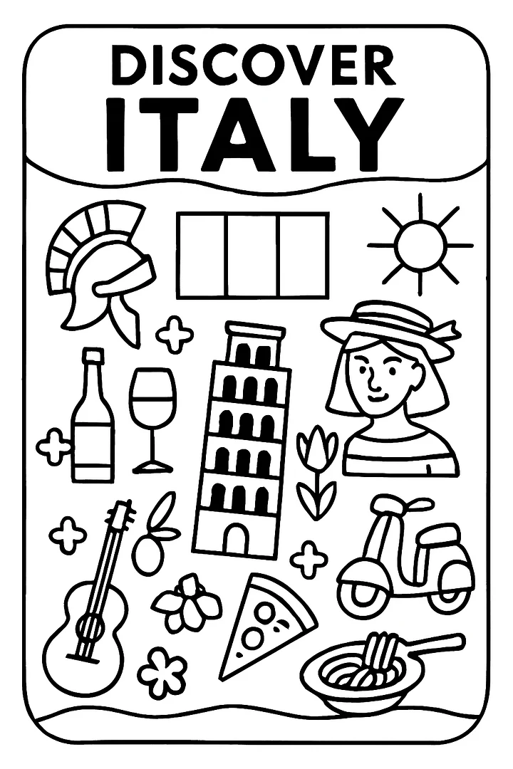 Free “Discover Italy” Poster – European Wall Art Printable (A4 & US Letter PDF) product image (2)