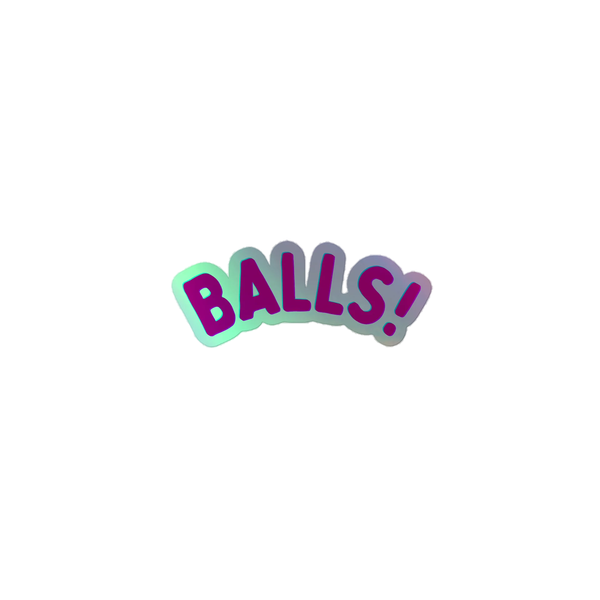 BALLS! holo sticker product image (1)