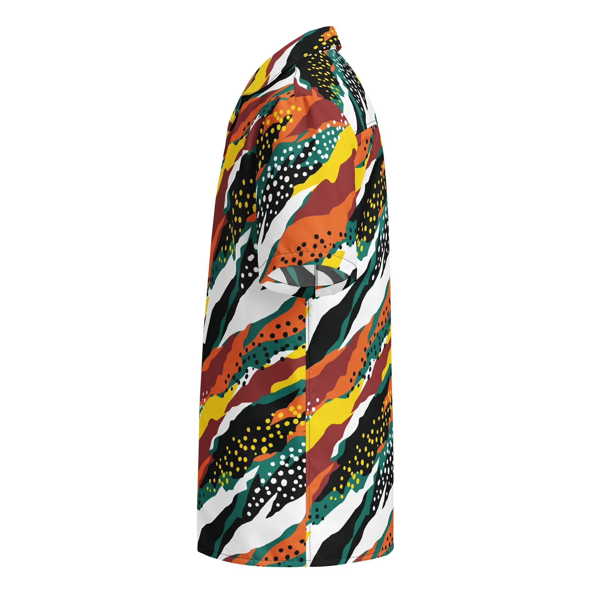 Terracotta & Teal Abstract Safari Pattern | Vibrant All-Over Print Unisex Button Shirt product image (5)