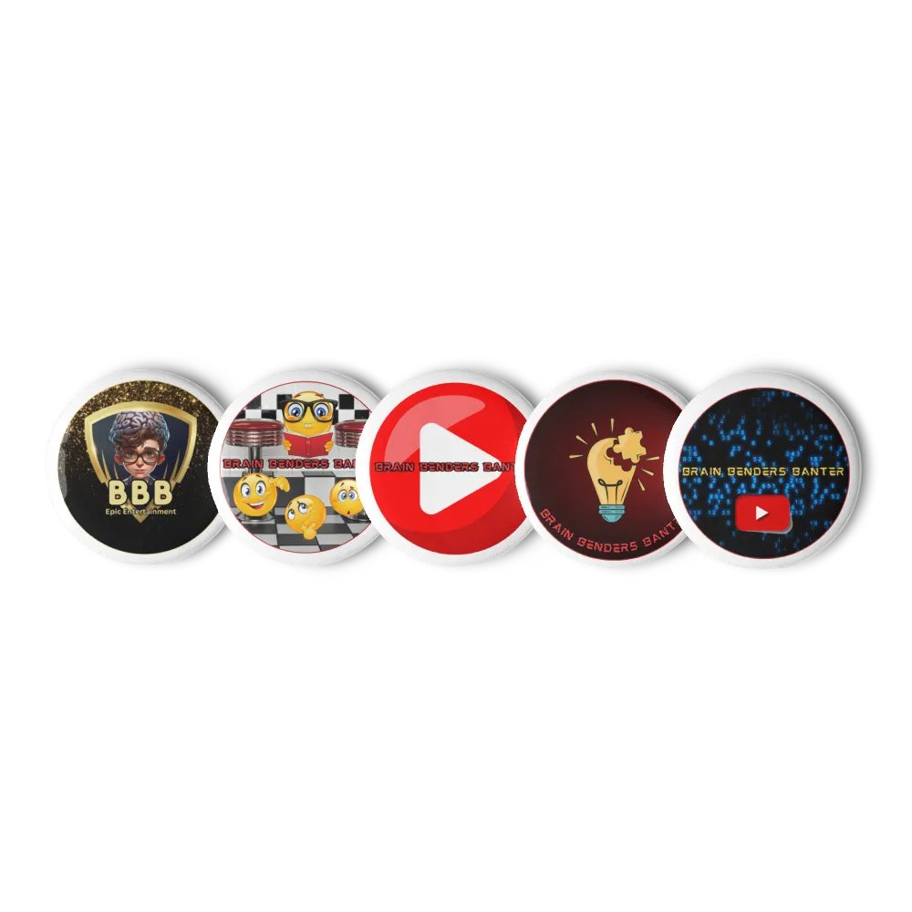5 Brain Benders Banter Pin Set product image (1)