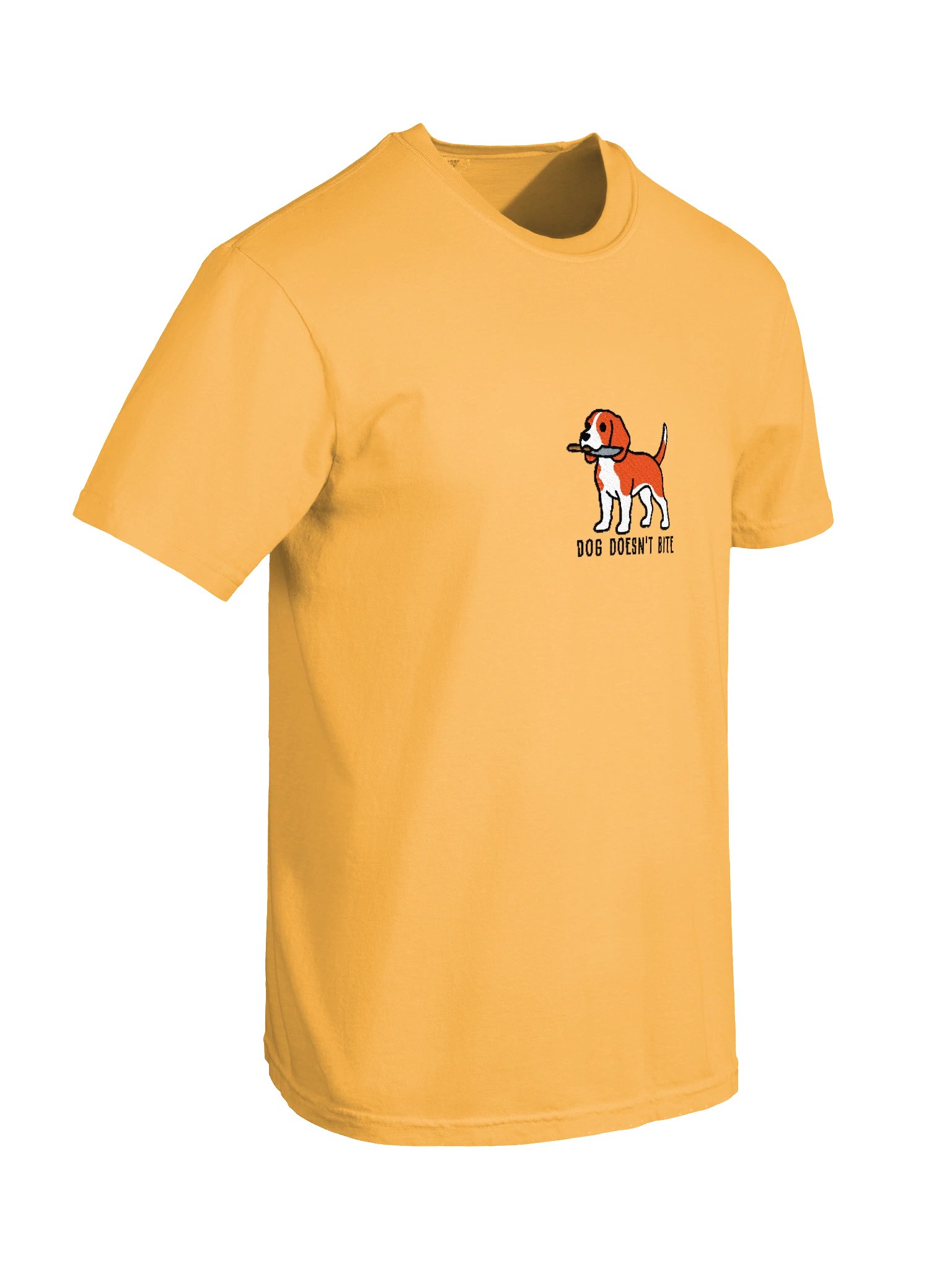 Dog Doesn't Bite Funny Chibi-Style Embroidered T-Shirt for Beagle(Red & White) Owners product image (64)