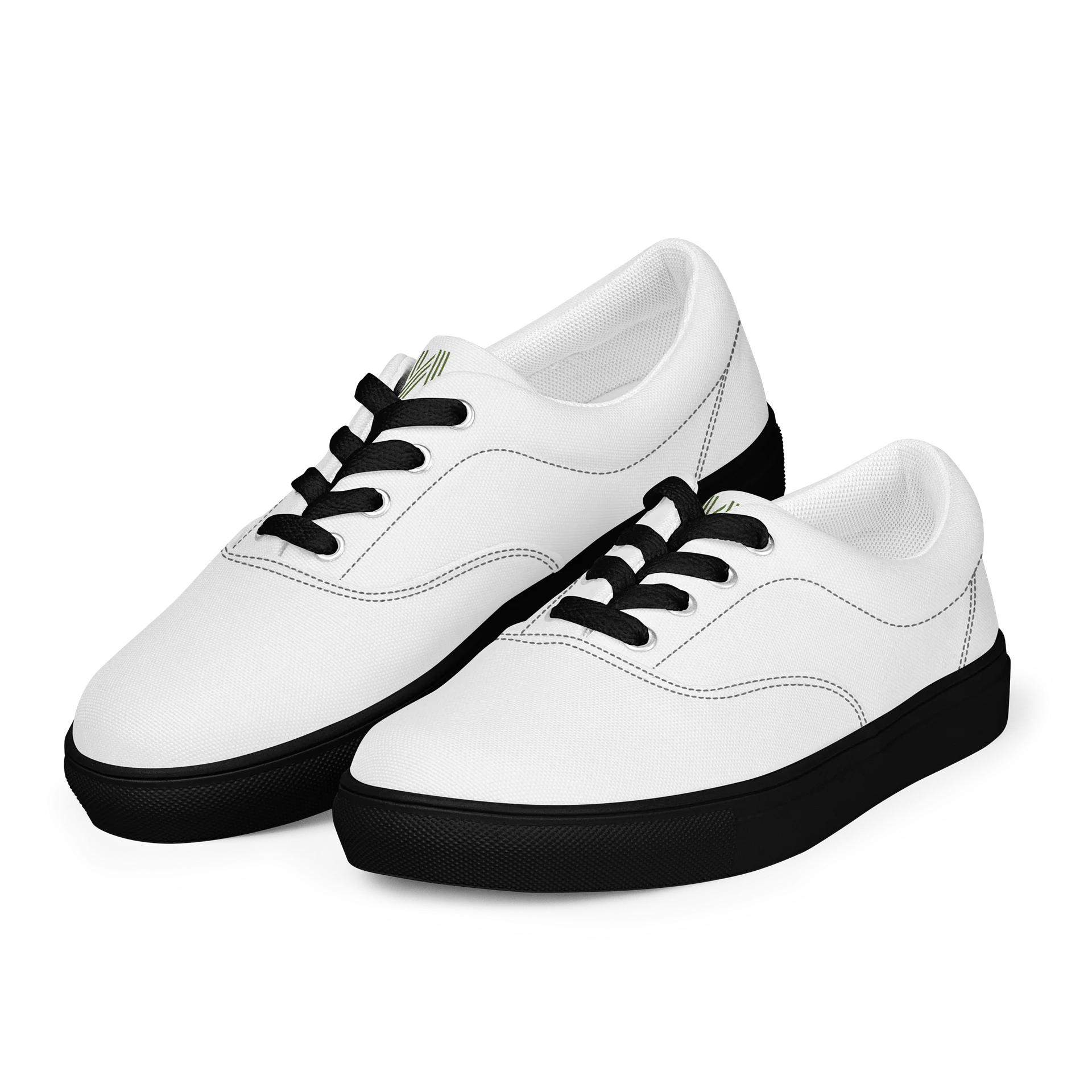 Olive 'W' Men's Lace-Up Canvas Shoes product image (6)