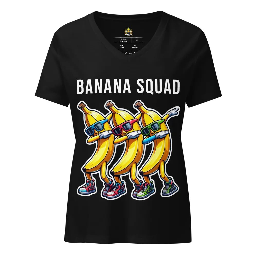 Dabbing Bananas Women's Relaxed V-Neck T-Shirt product image (1)