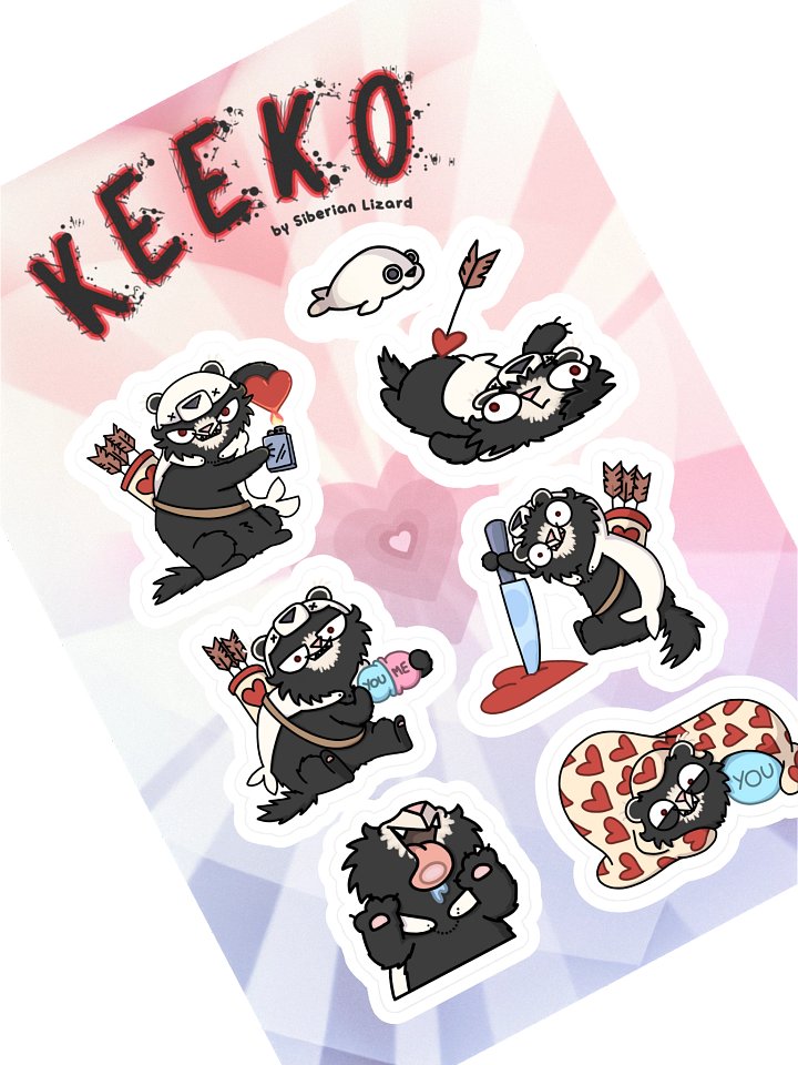 Keeko's Valentines - Sticker Sheet product image (1)